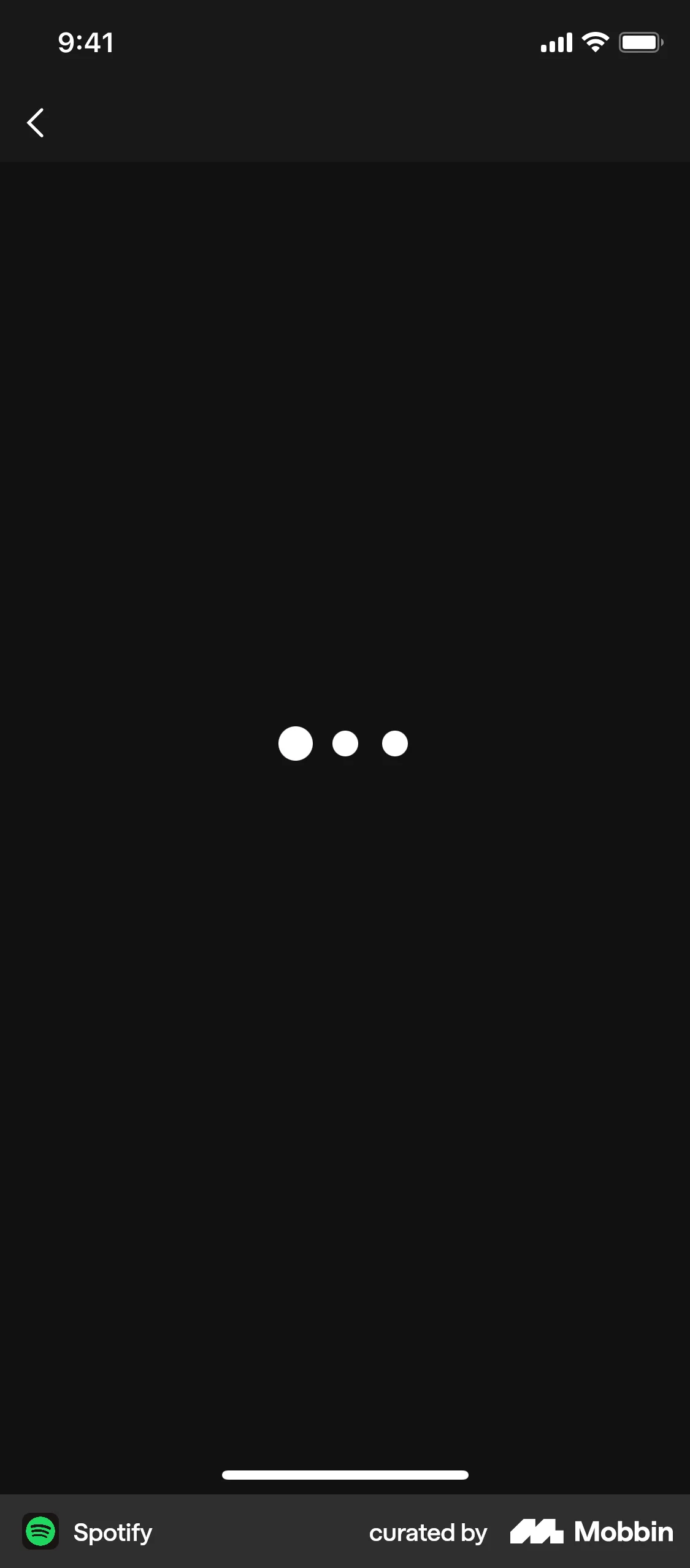 Spotify Onboarding screen