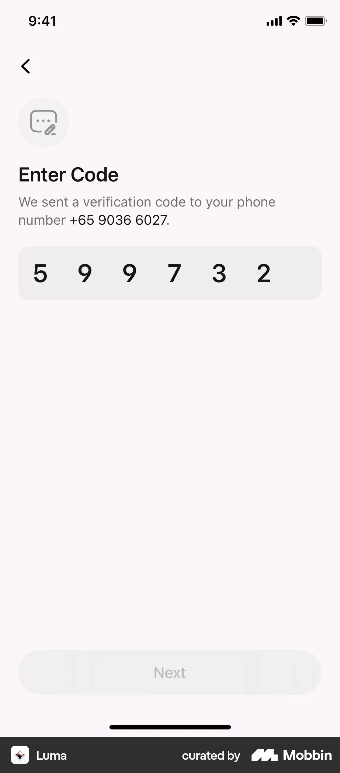 Luma Onboarding screen