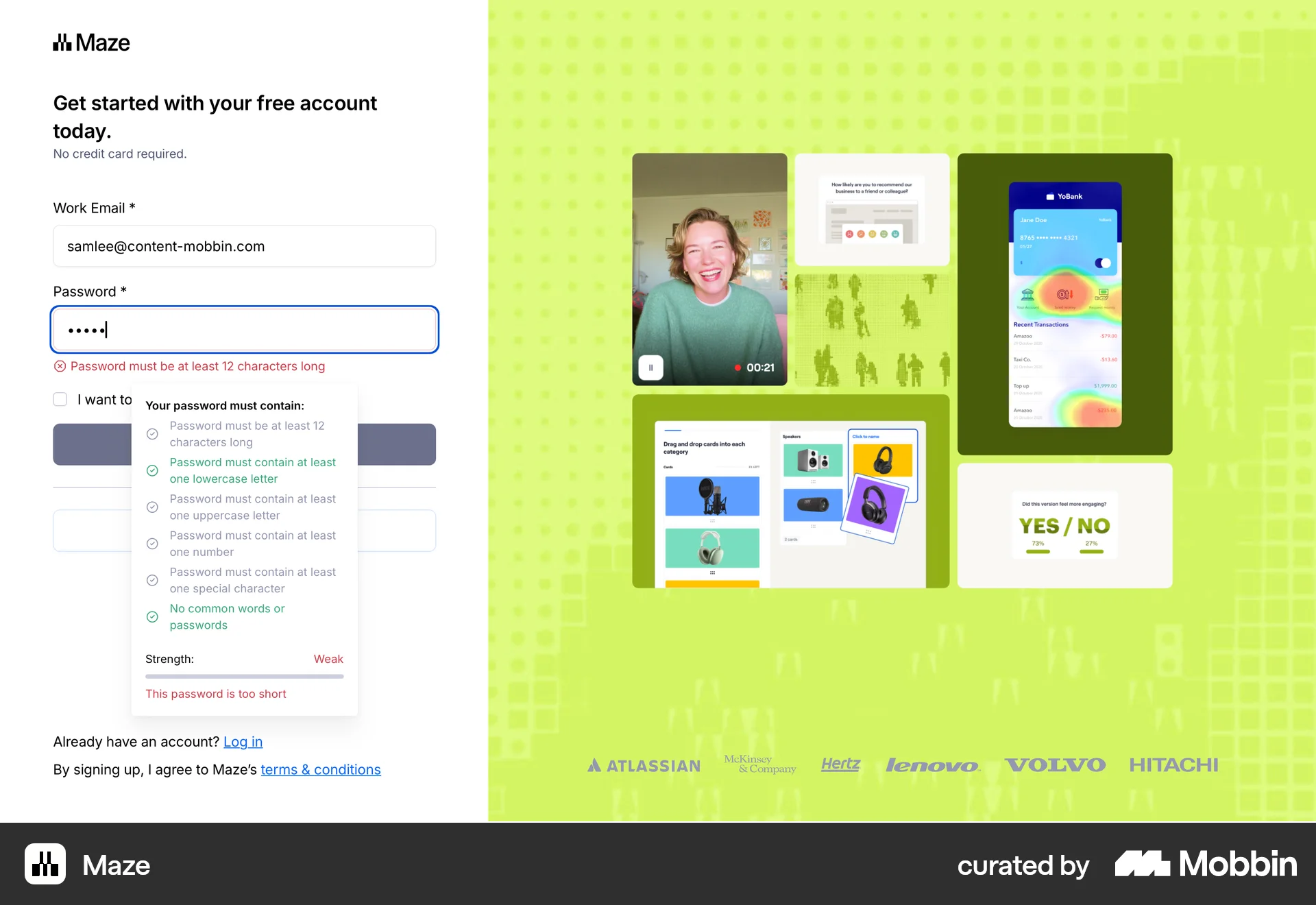Maze Onboarding screen