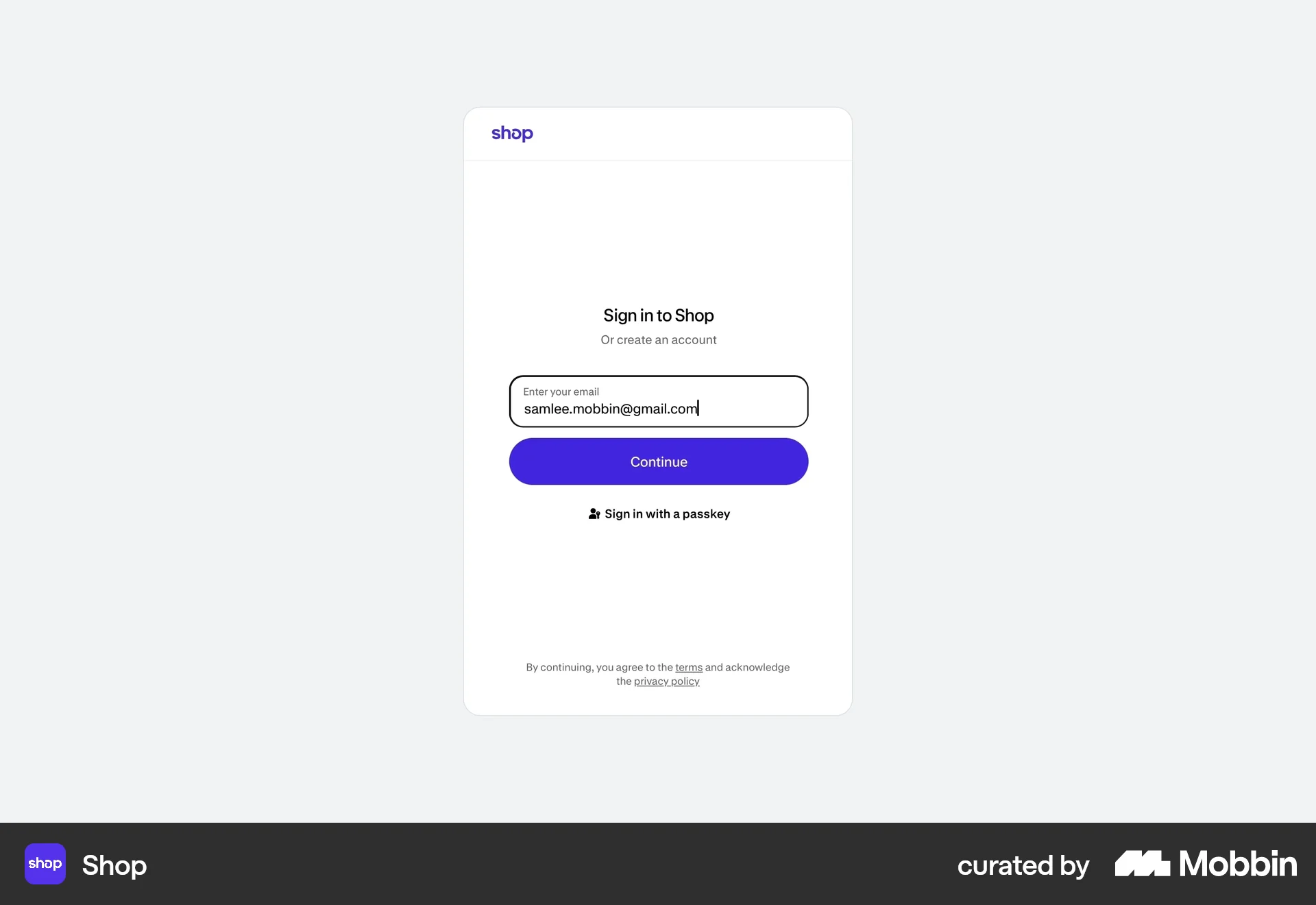 Shop Onboarding screen