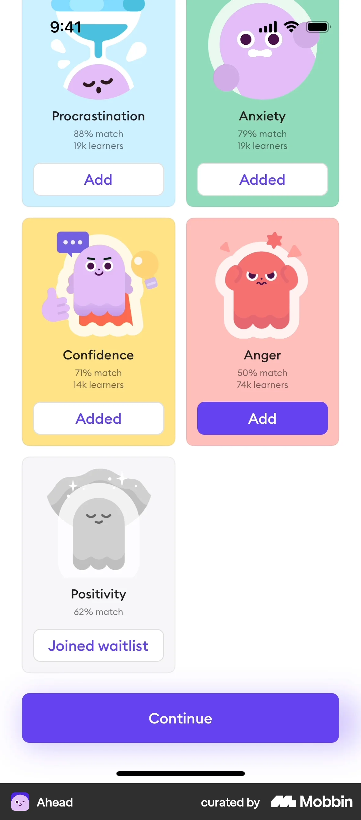 Ahead Onboarding screen