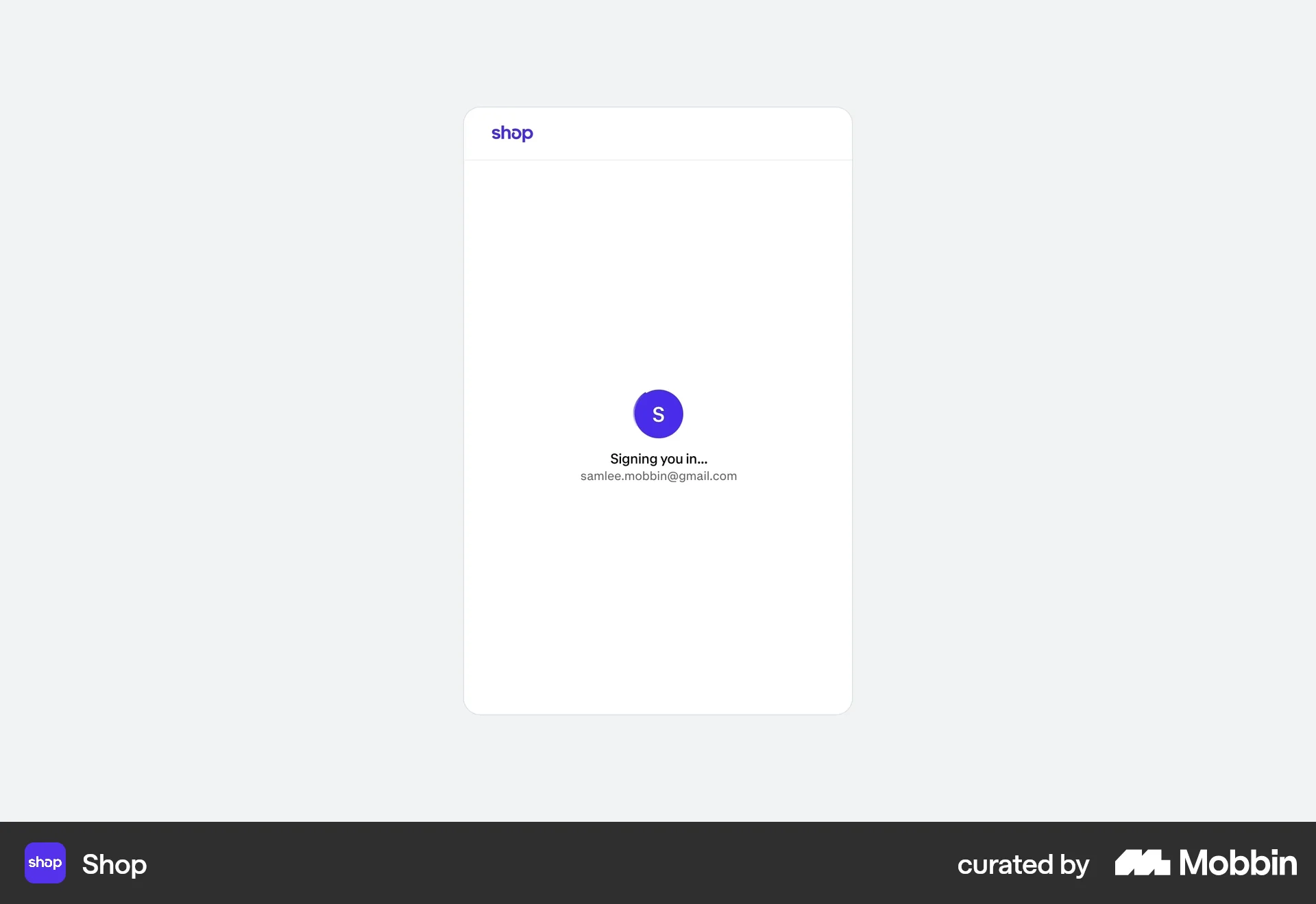 Shop Onboarding screen