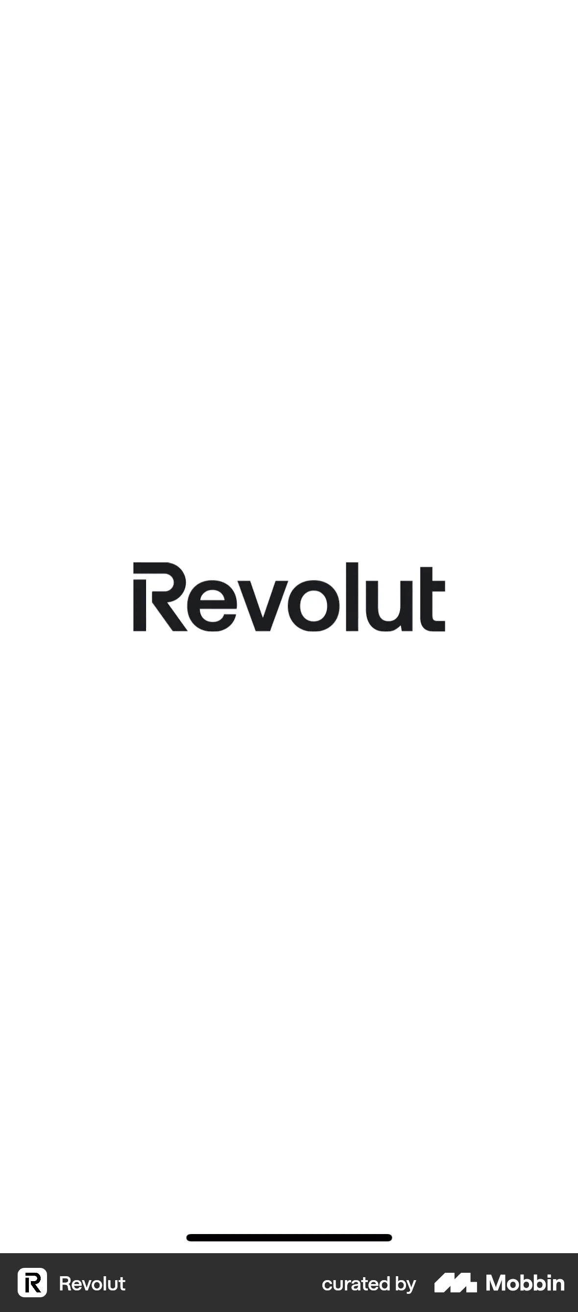 Revolut Onboarding screen