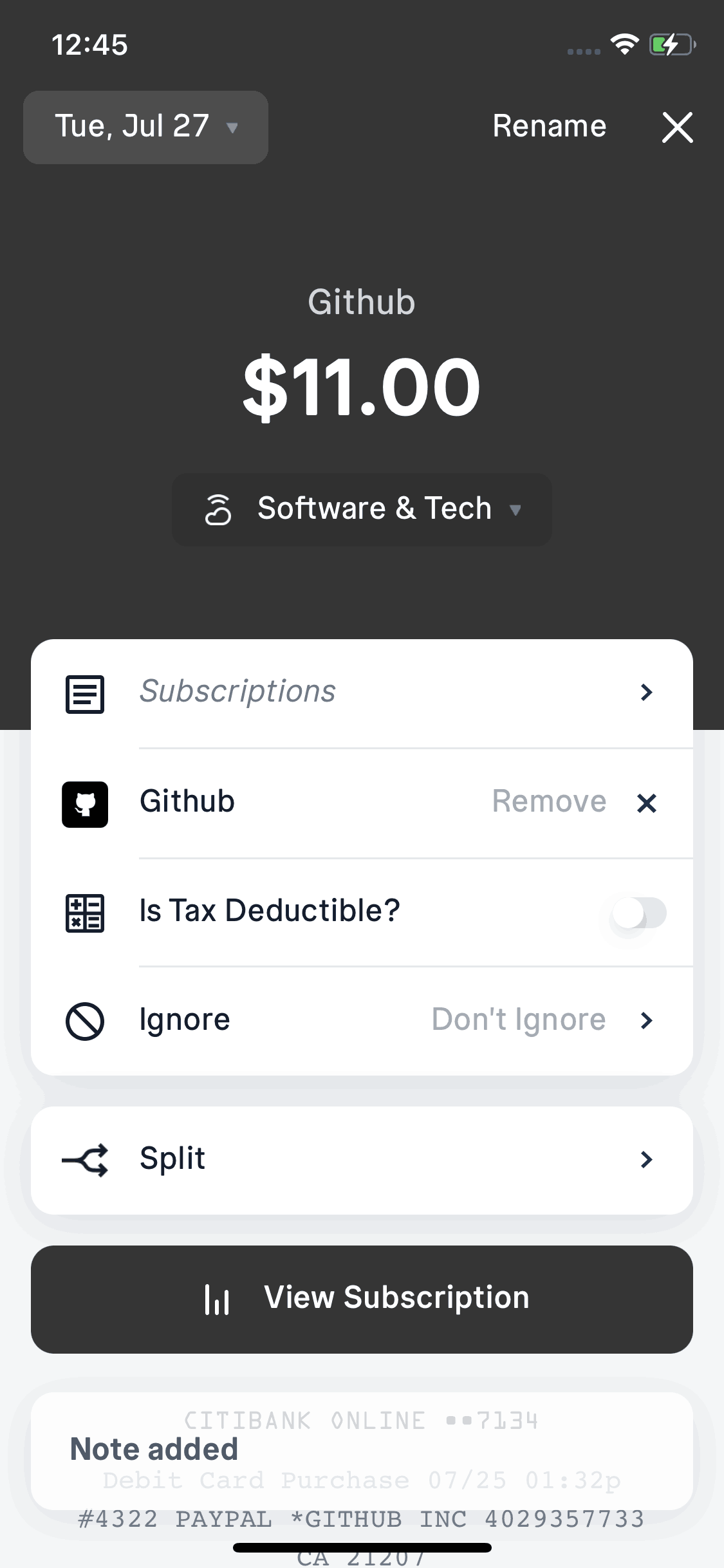Truebill iOS Screen | Mobbin