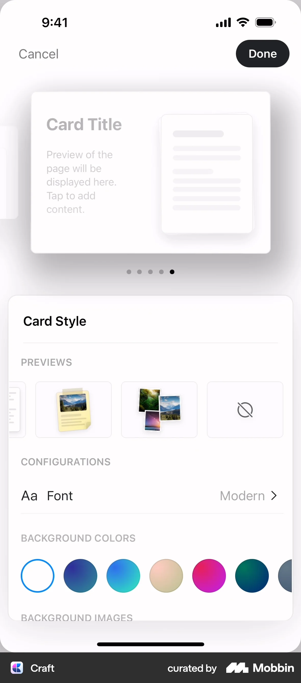 Card Mobile App Design