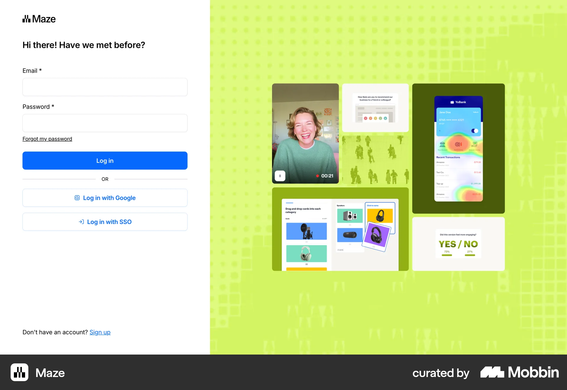 Maze Onboarding screen