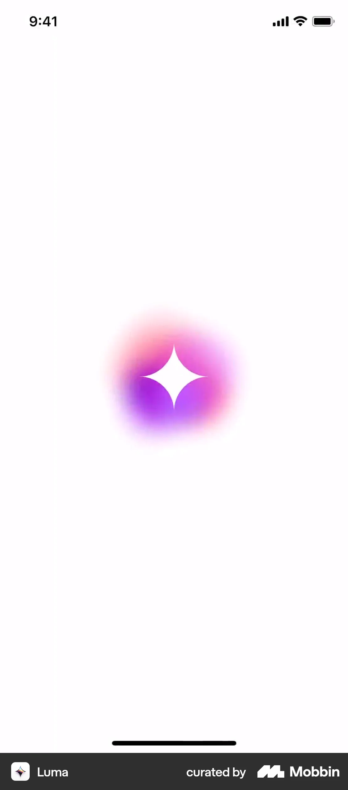 Luma Onboarding screen