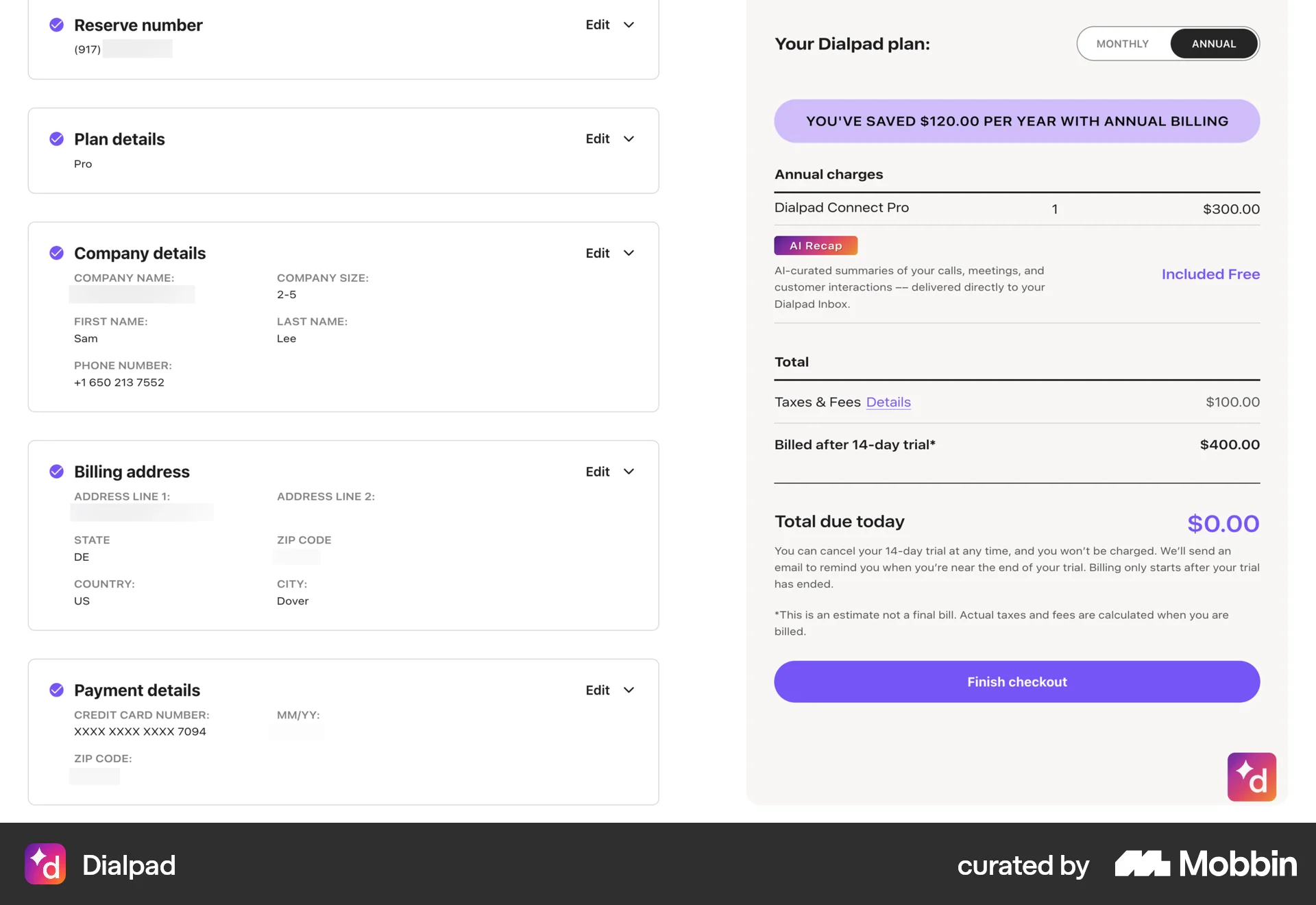 Dialpad Onboarding screen