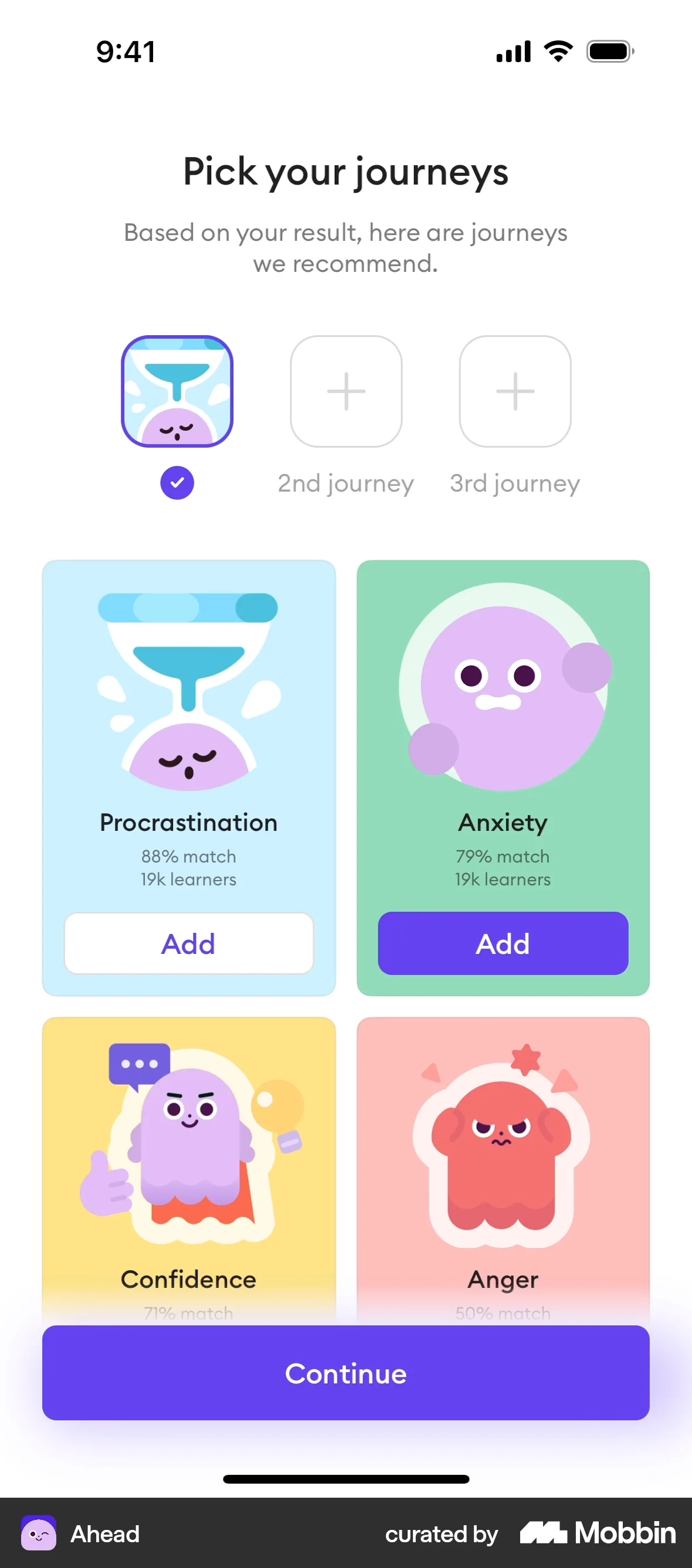 Ahead Onboarding screen