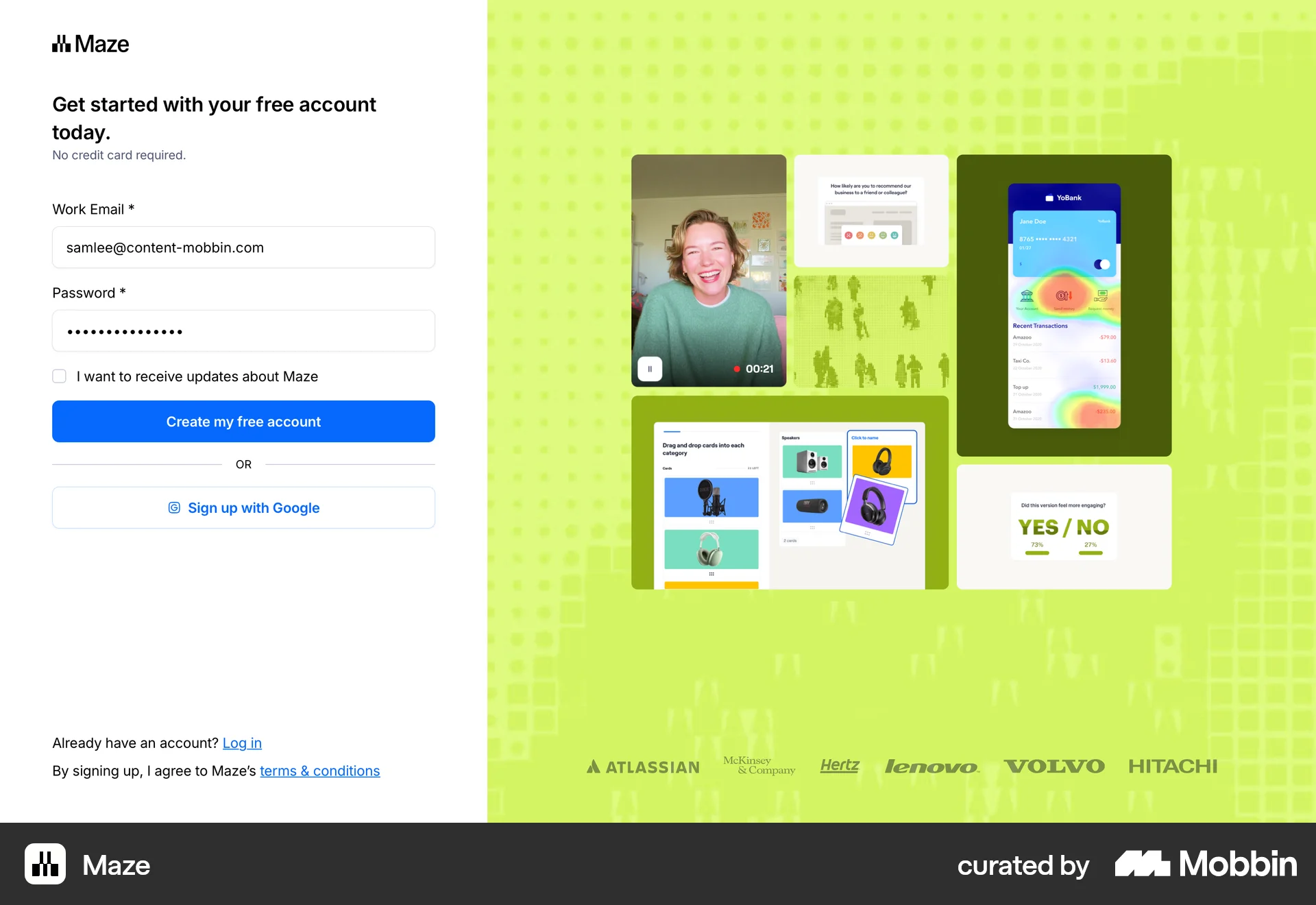 Maze Onboarding screen