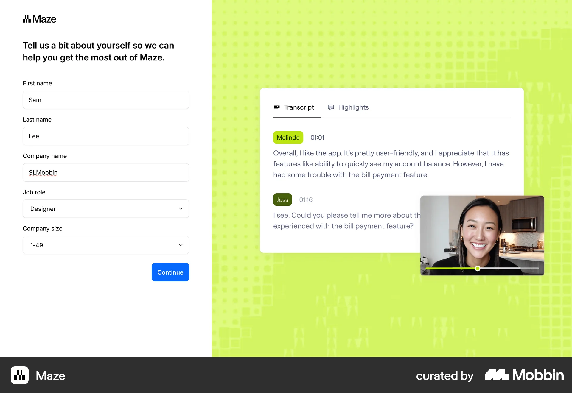 Maze Onboarding screen