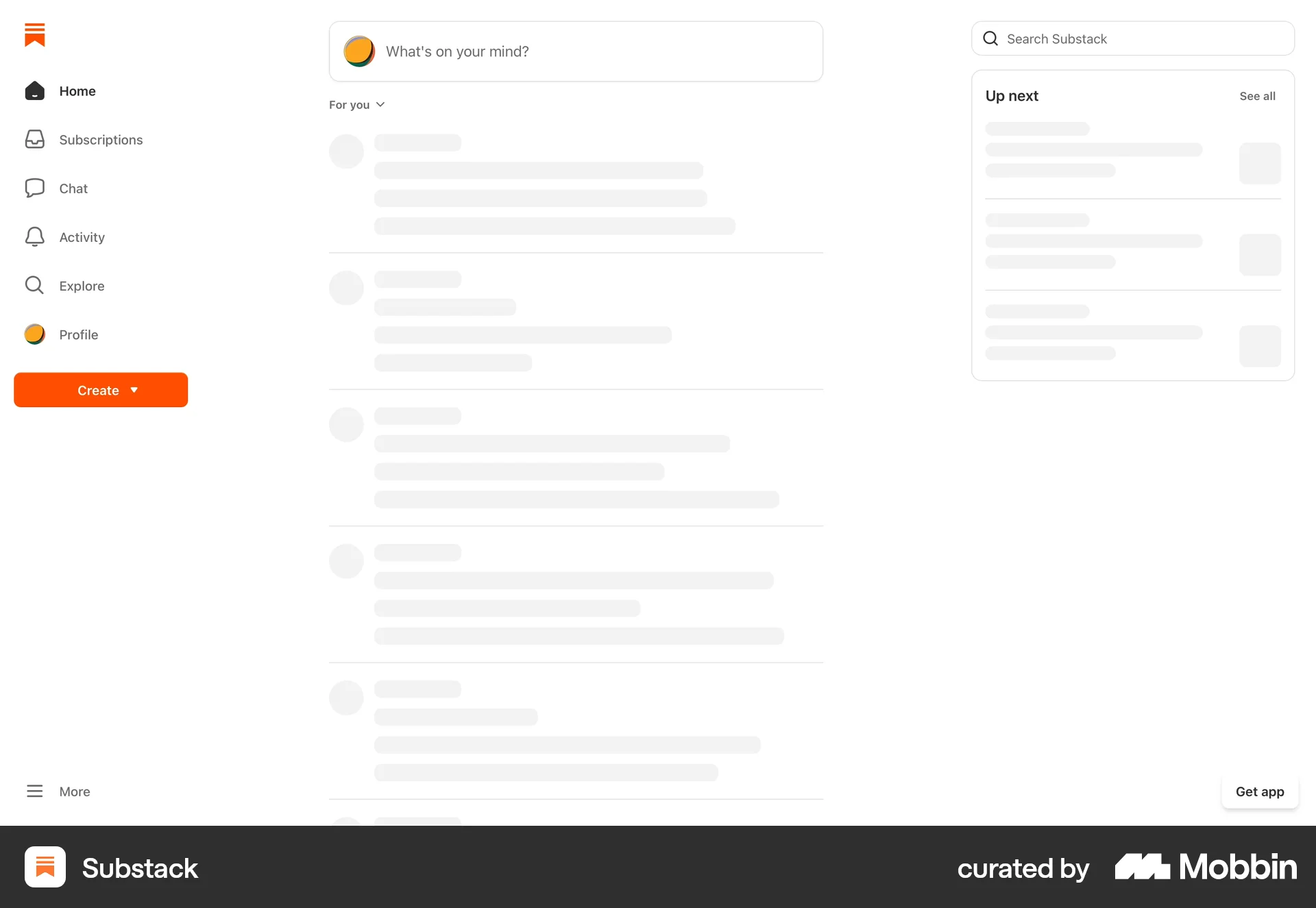 Substack Onboarding screen