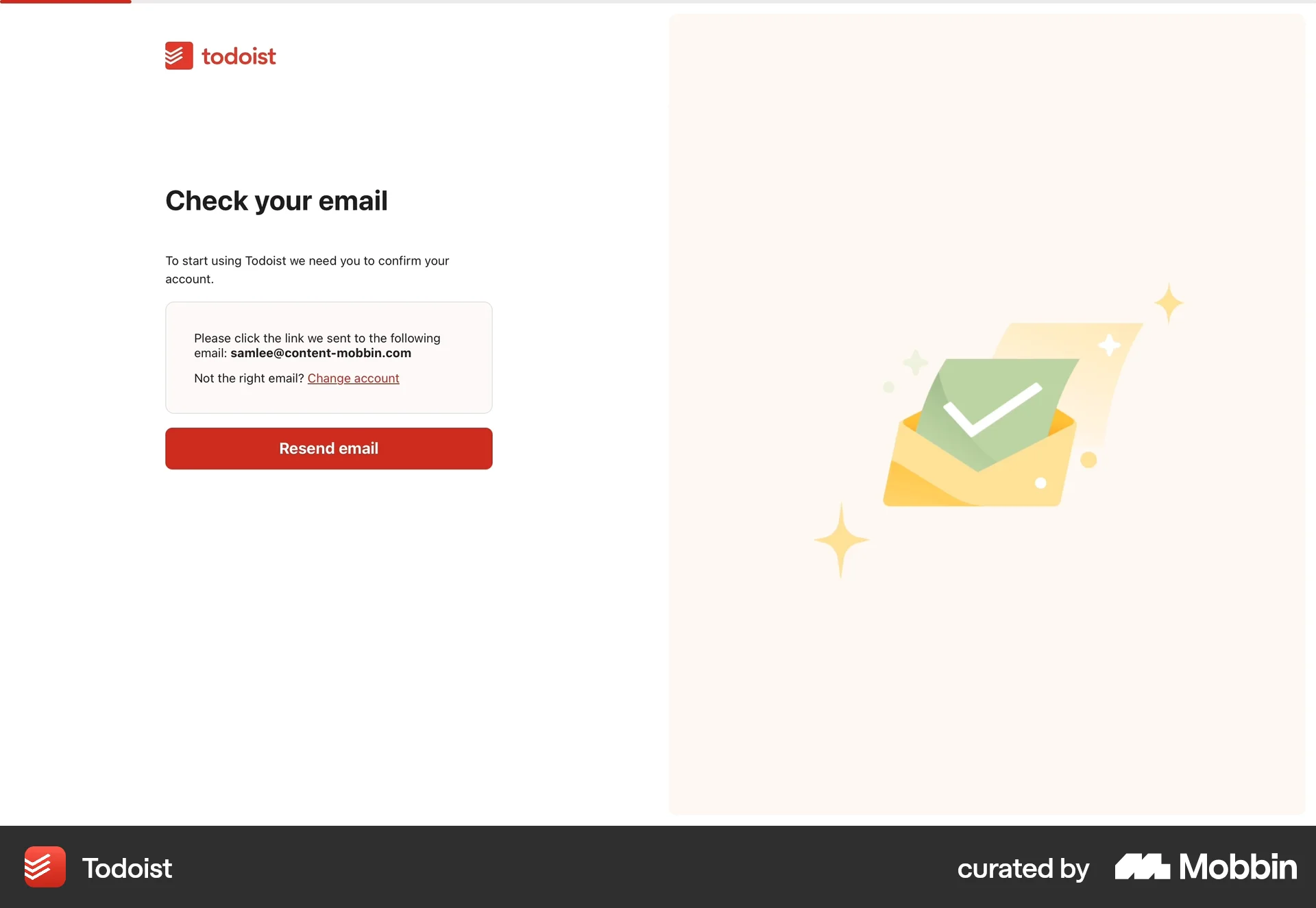 Todoist Onboarding screen