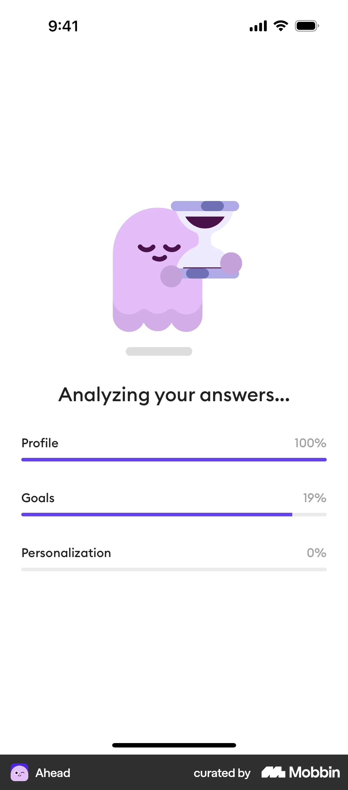 Ahead Onboarding screen