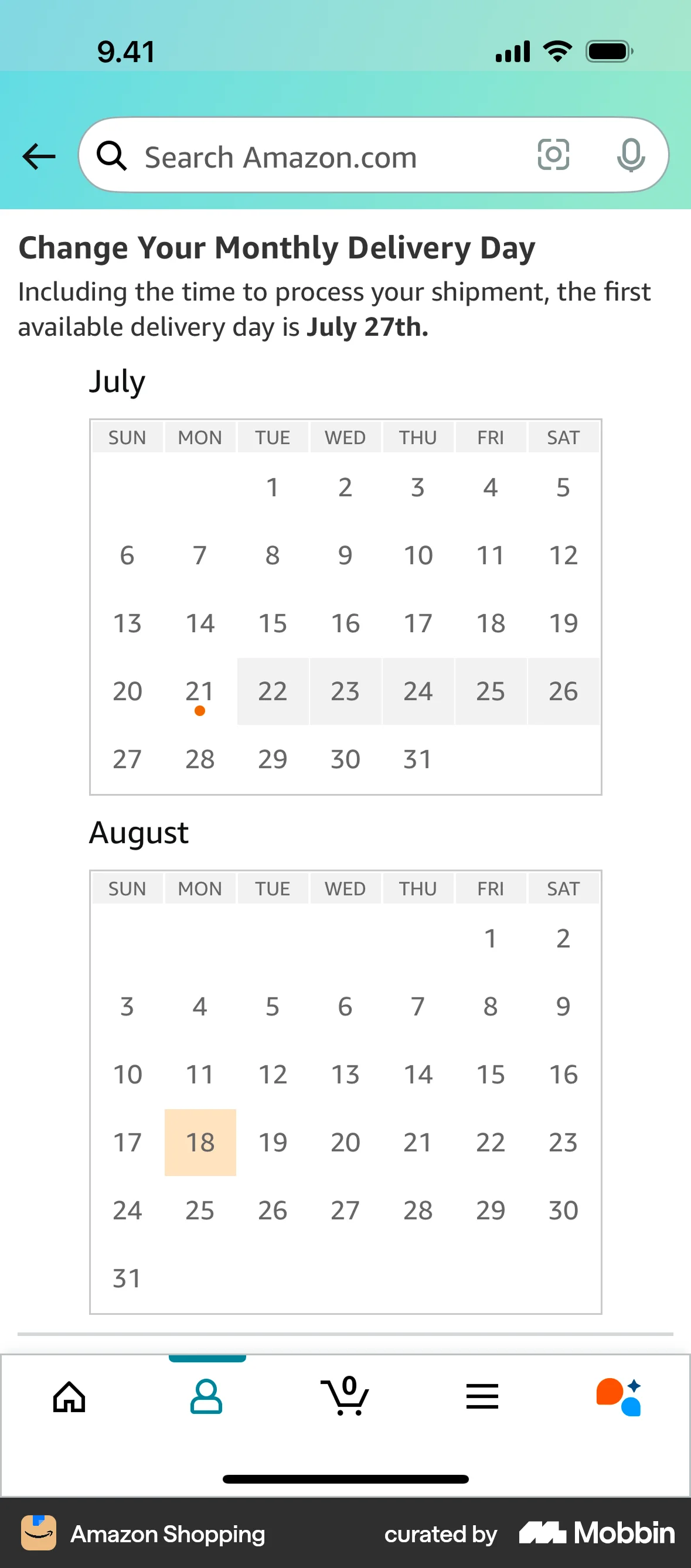 Calender Rditing Calendar Mobile App Design
