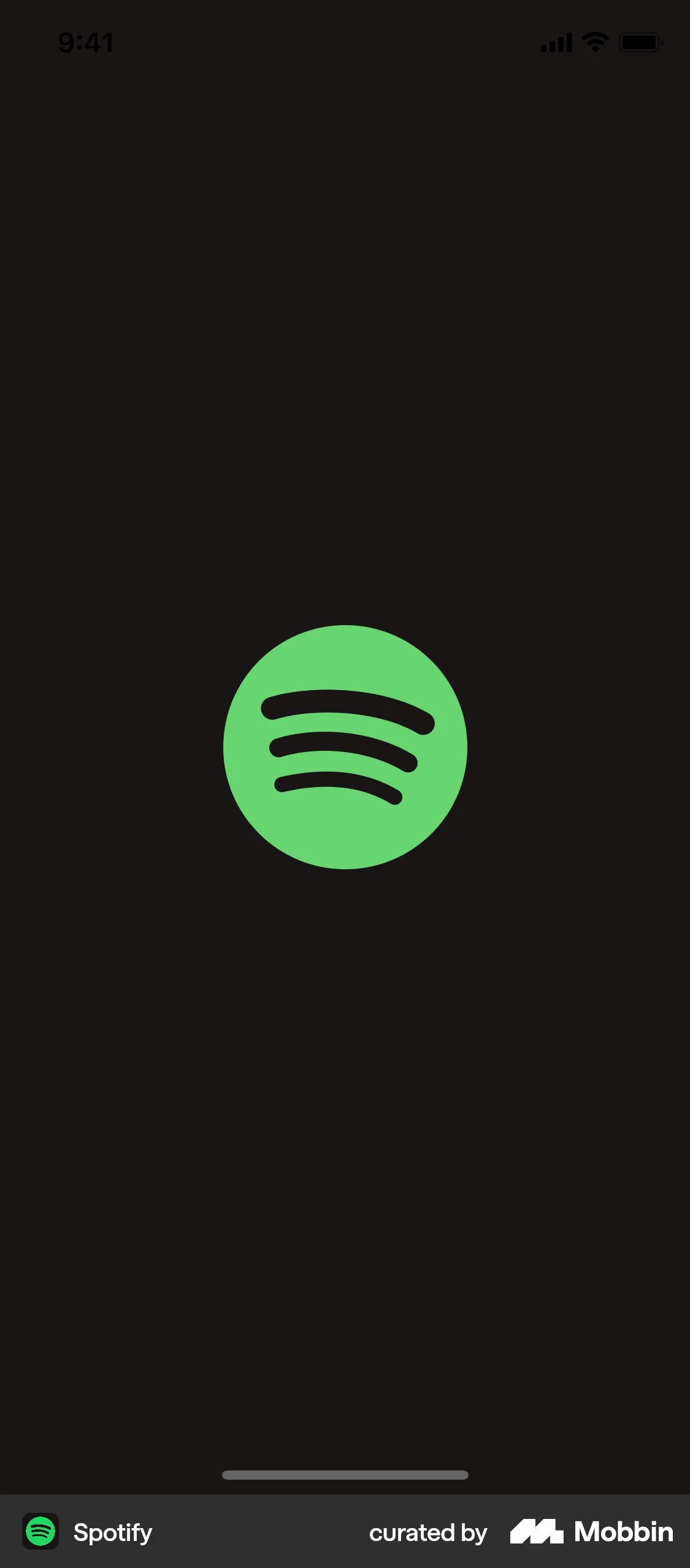 Spotify Onboarding screen