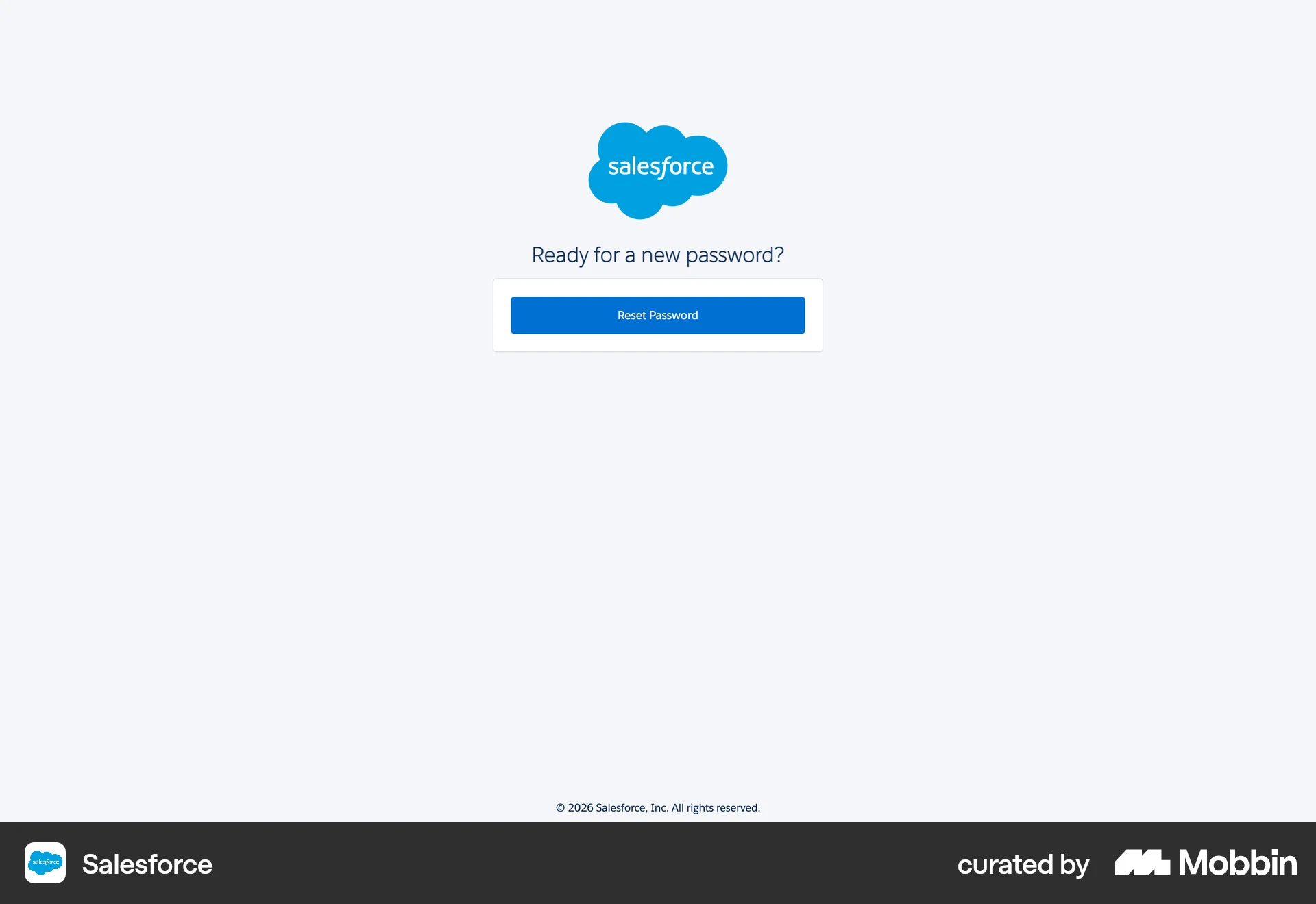 Salesforce Onboarding screen