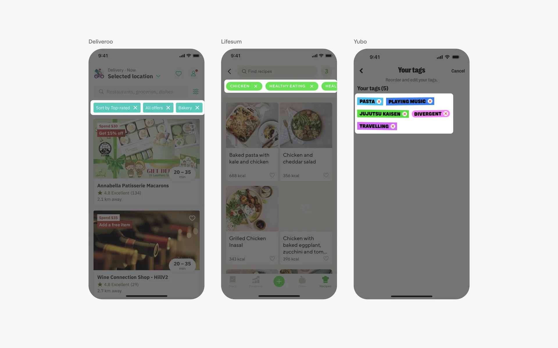 Trailling Icon Chip UI Design: Best practices, Design variants & Examples | Mobbin