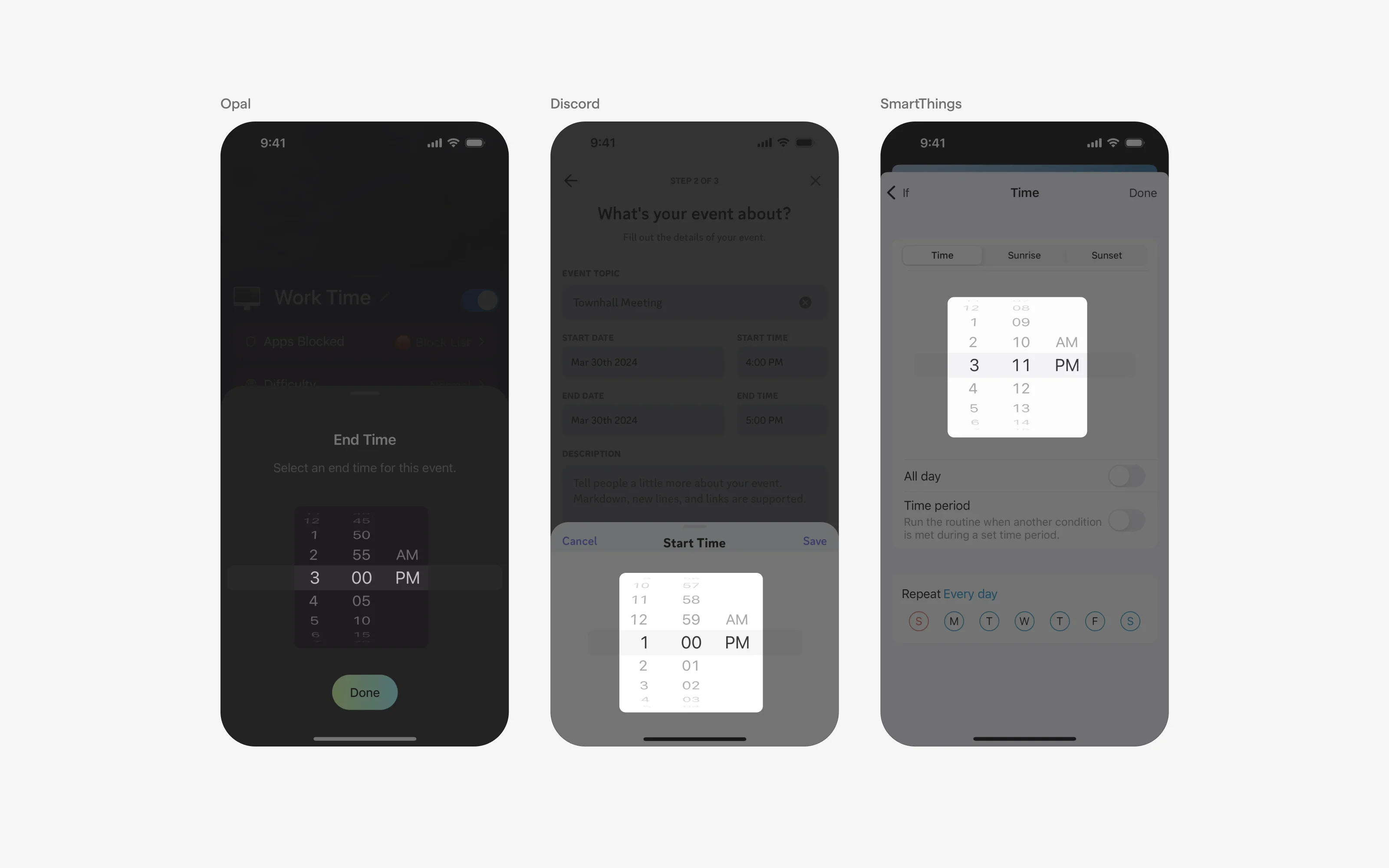 Time Picker UI Design: Best practices, Design variants & Examples | Mobbin