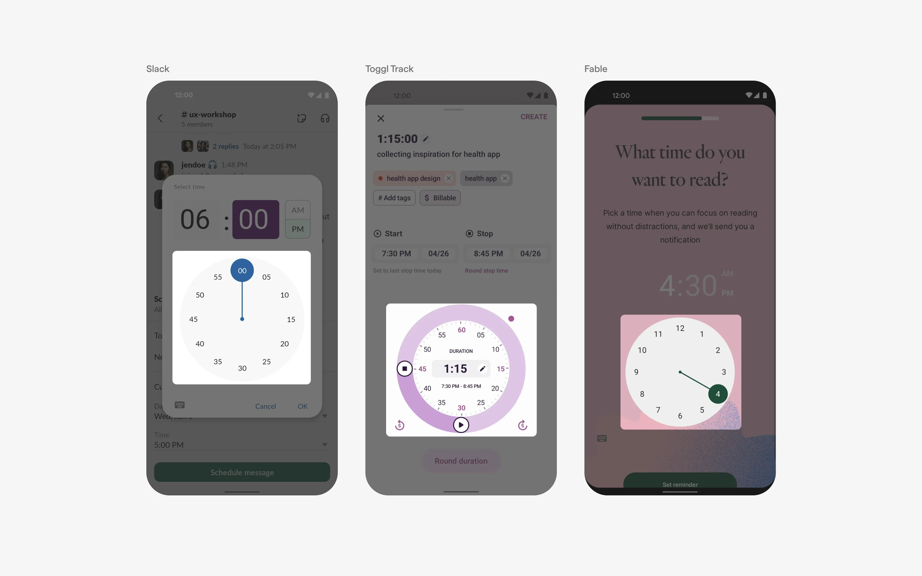 Time Picker UI Design: Best practices, Design variants & Examples | Mobbin