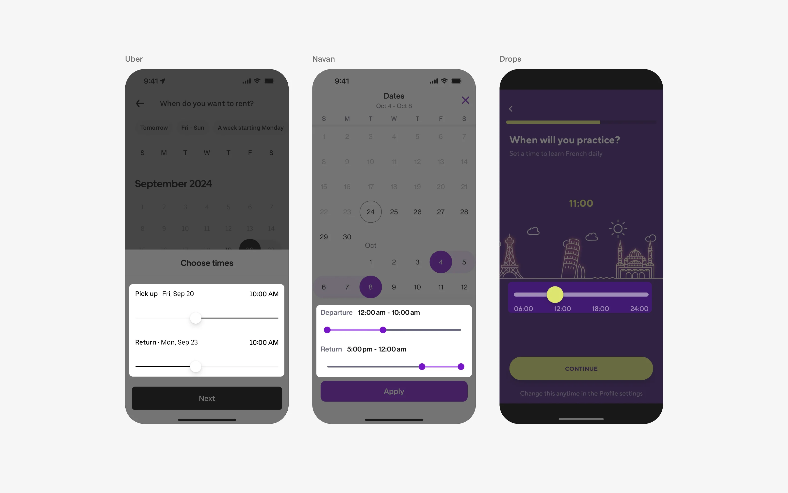 Time Picker UI Design: Best practices, Design variants & Examples | Mobbin