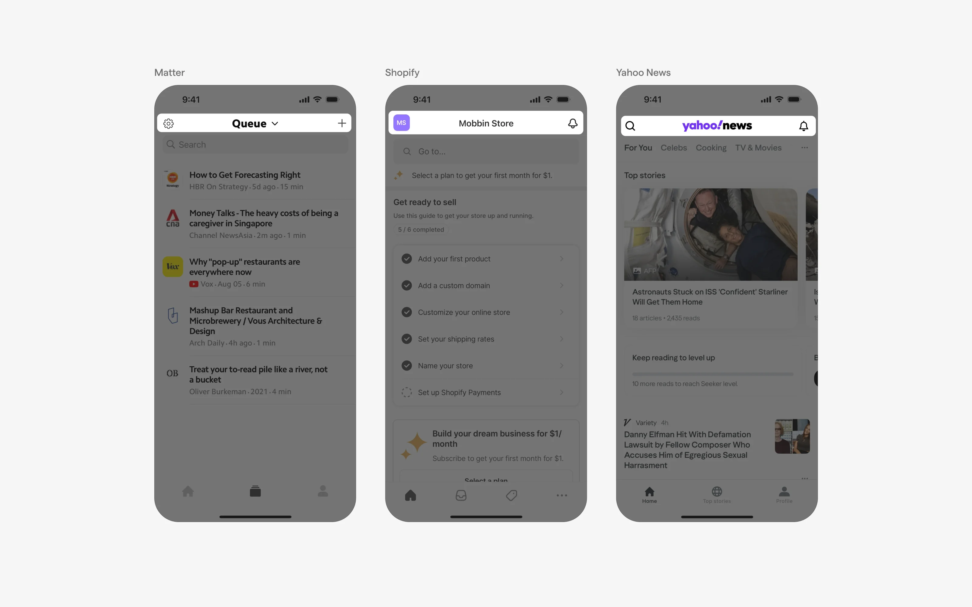 Top Navigation Bar UI Design: Best practices, Design variants ...