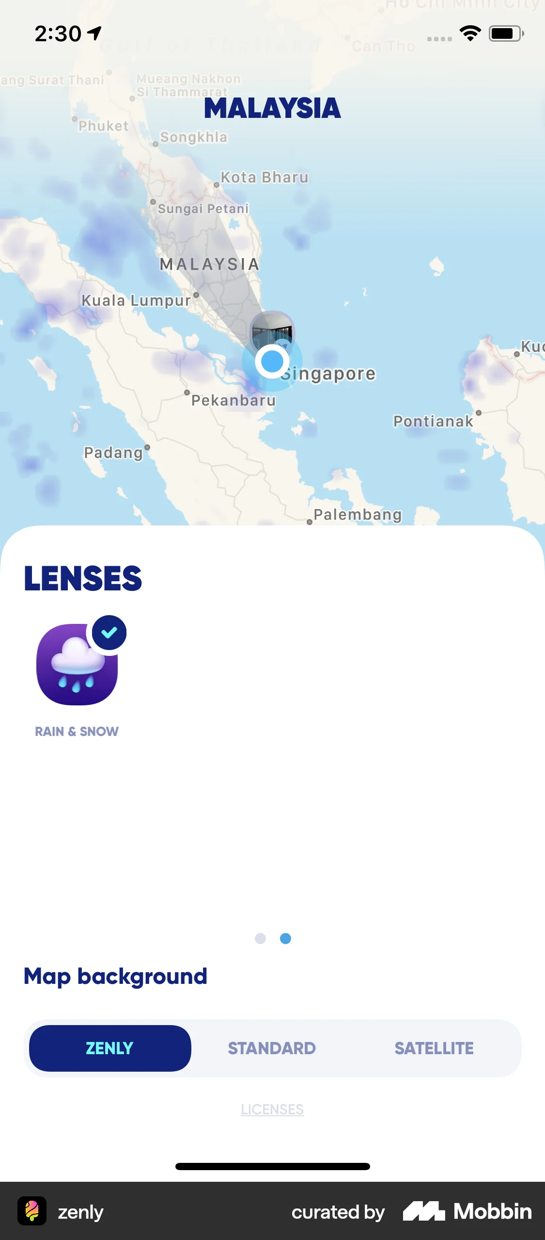 zenly iOS Filters & Stickers screen