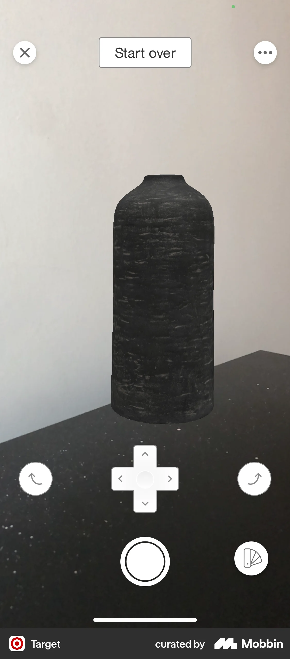 Target iOS Augmented Reality screen