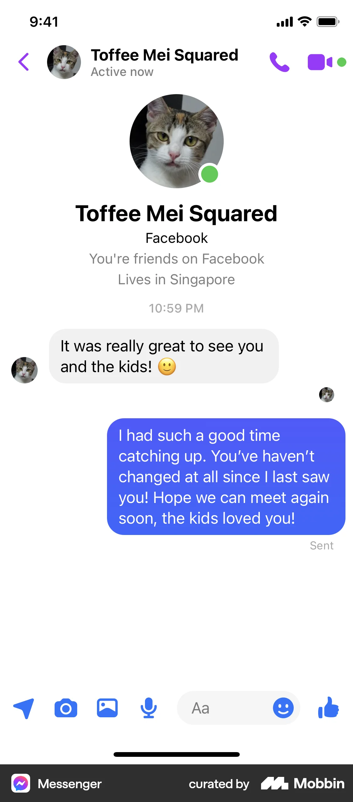 Messenger iOS Communication App screen