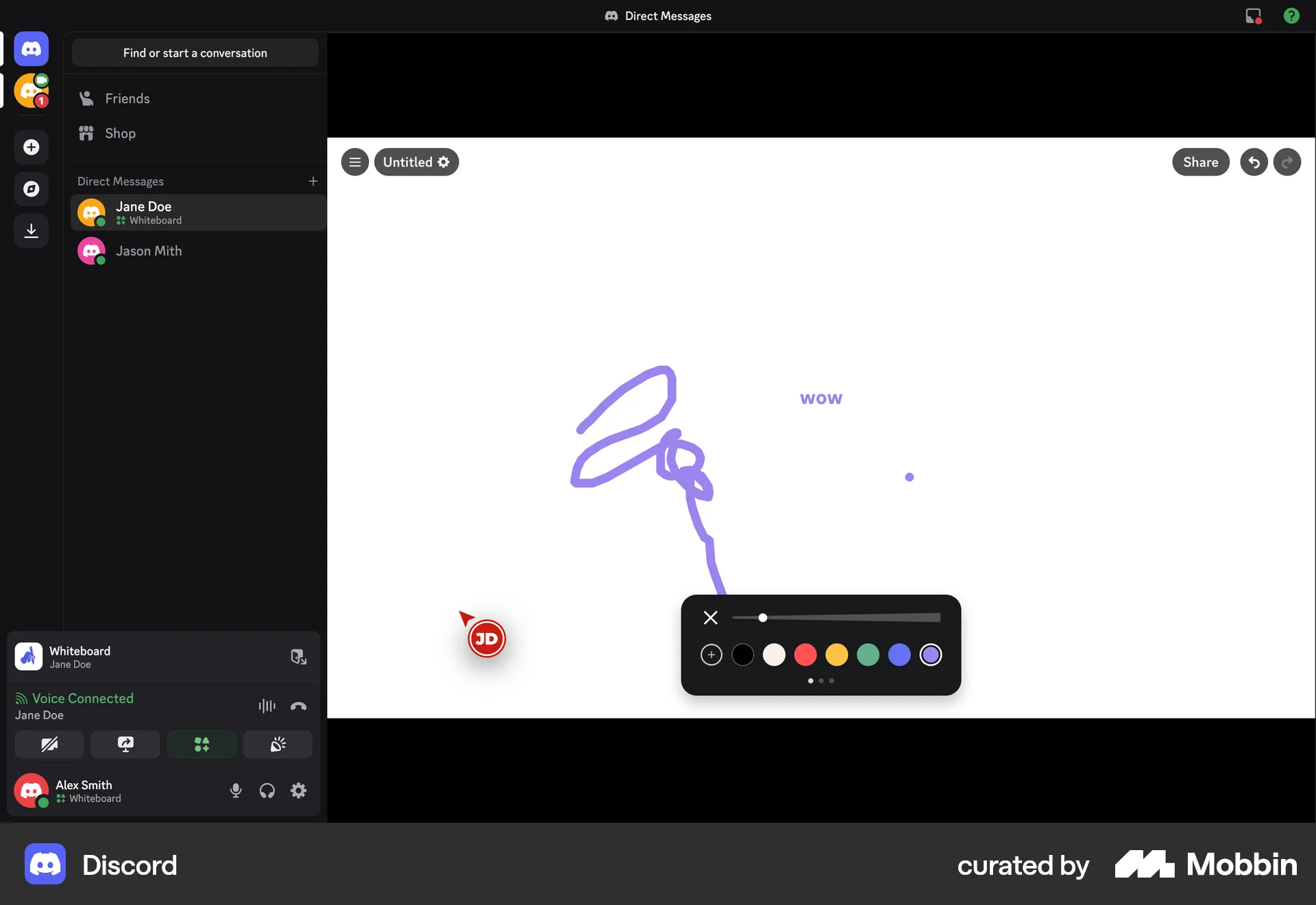 Discord Web Canvas screen