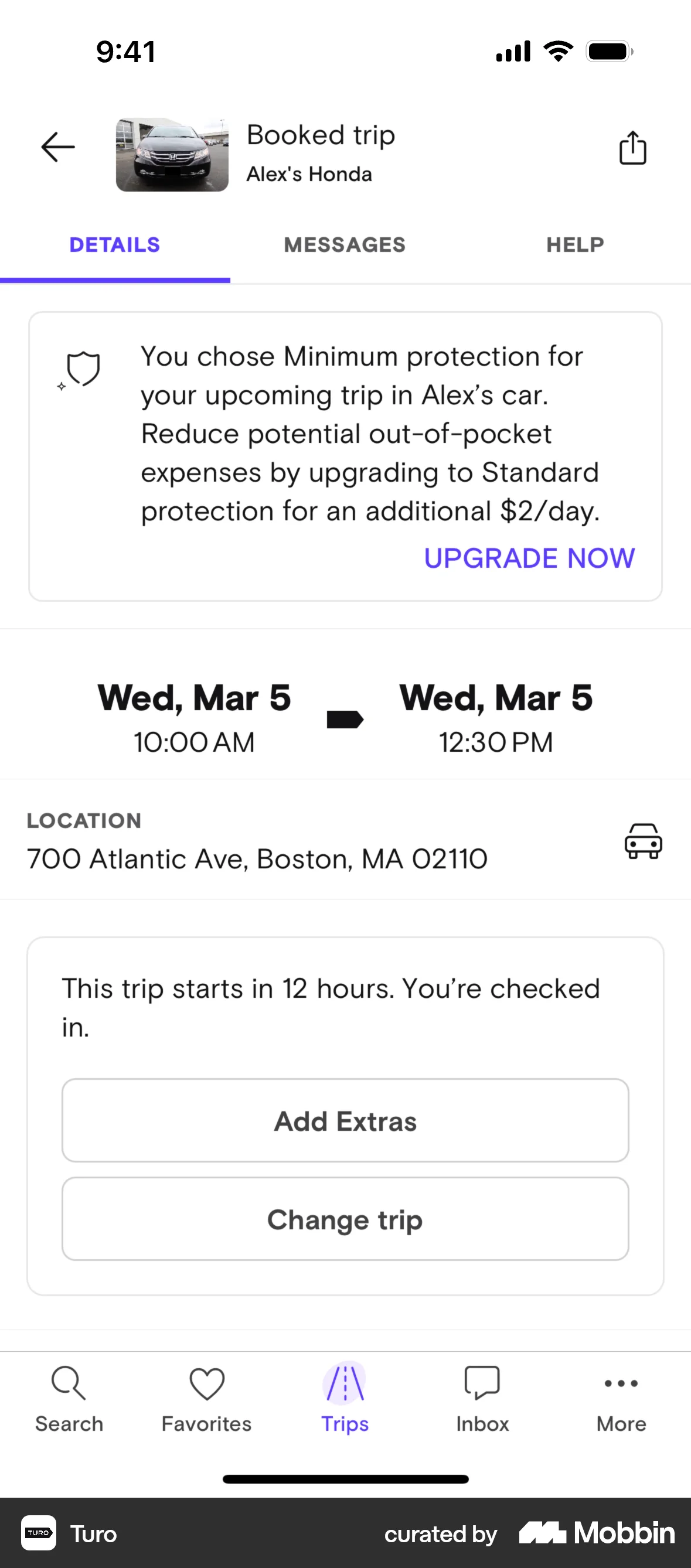 Turo iOS screen containing Banner UI element