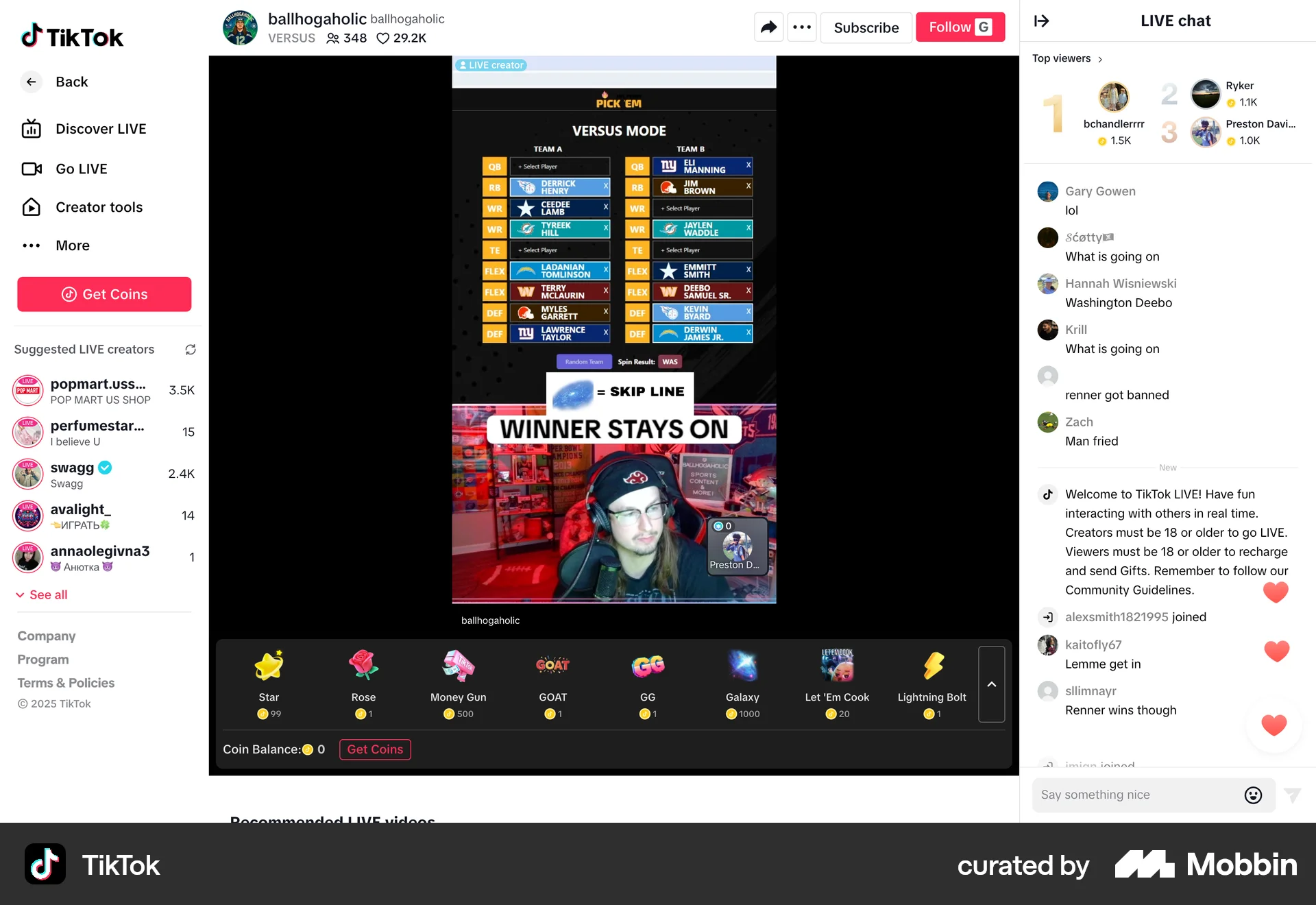 TikTok Web Like & Upvote screen