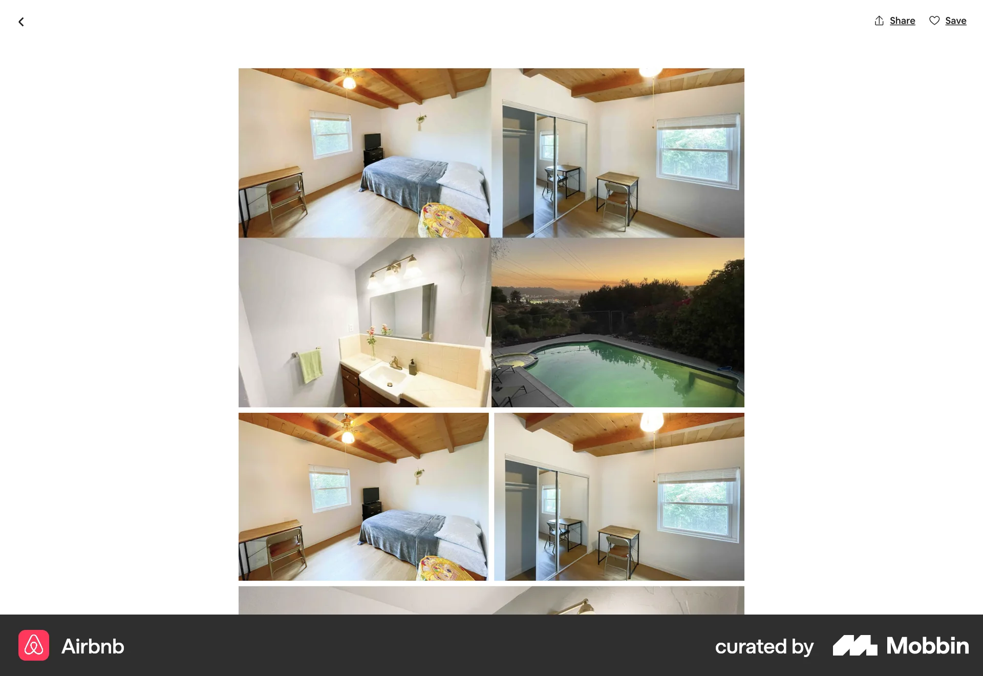 Airbnb Web screen containing Gallery UI element