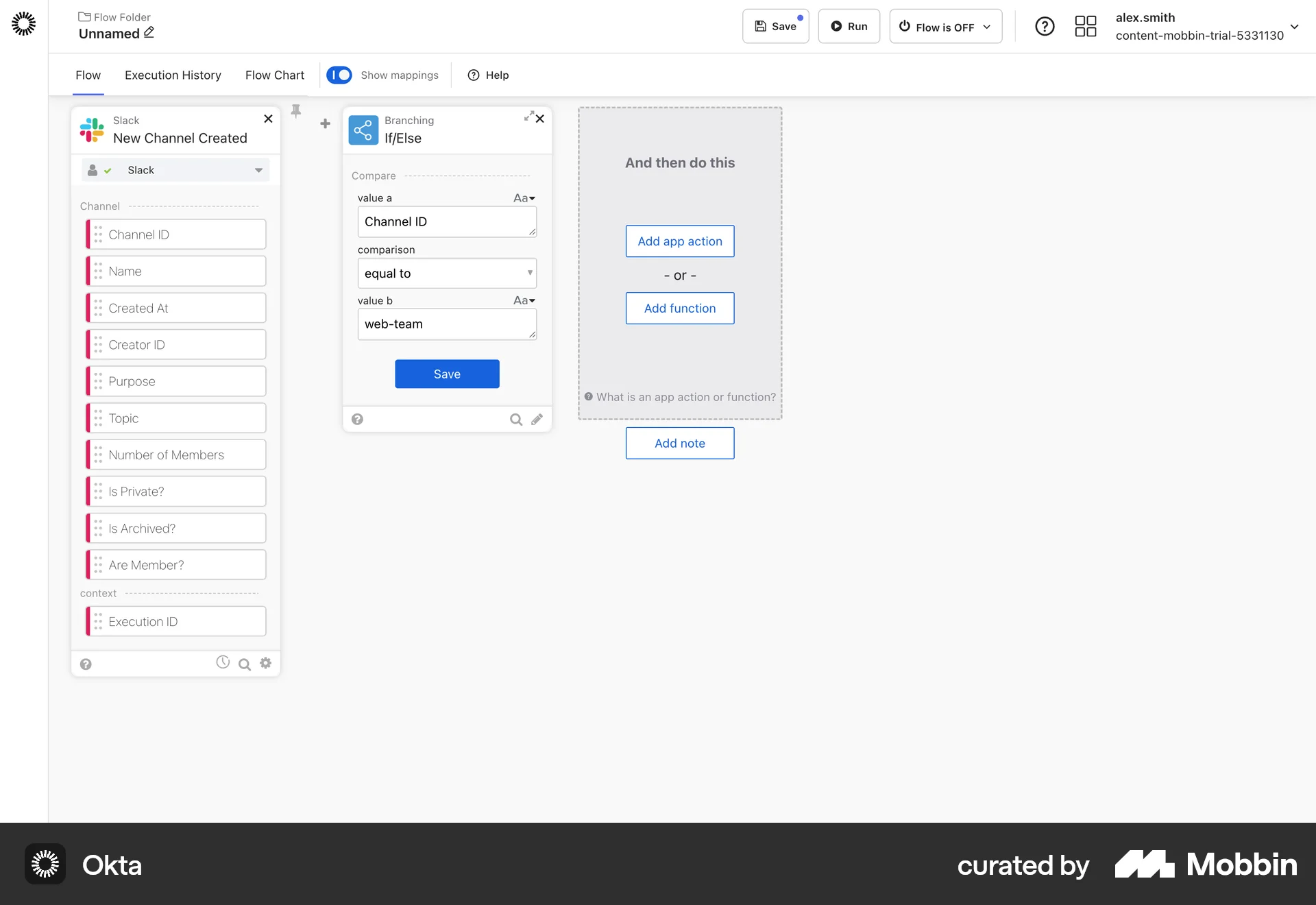 Okta Web Add & Create screen