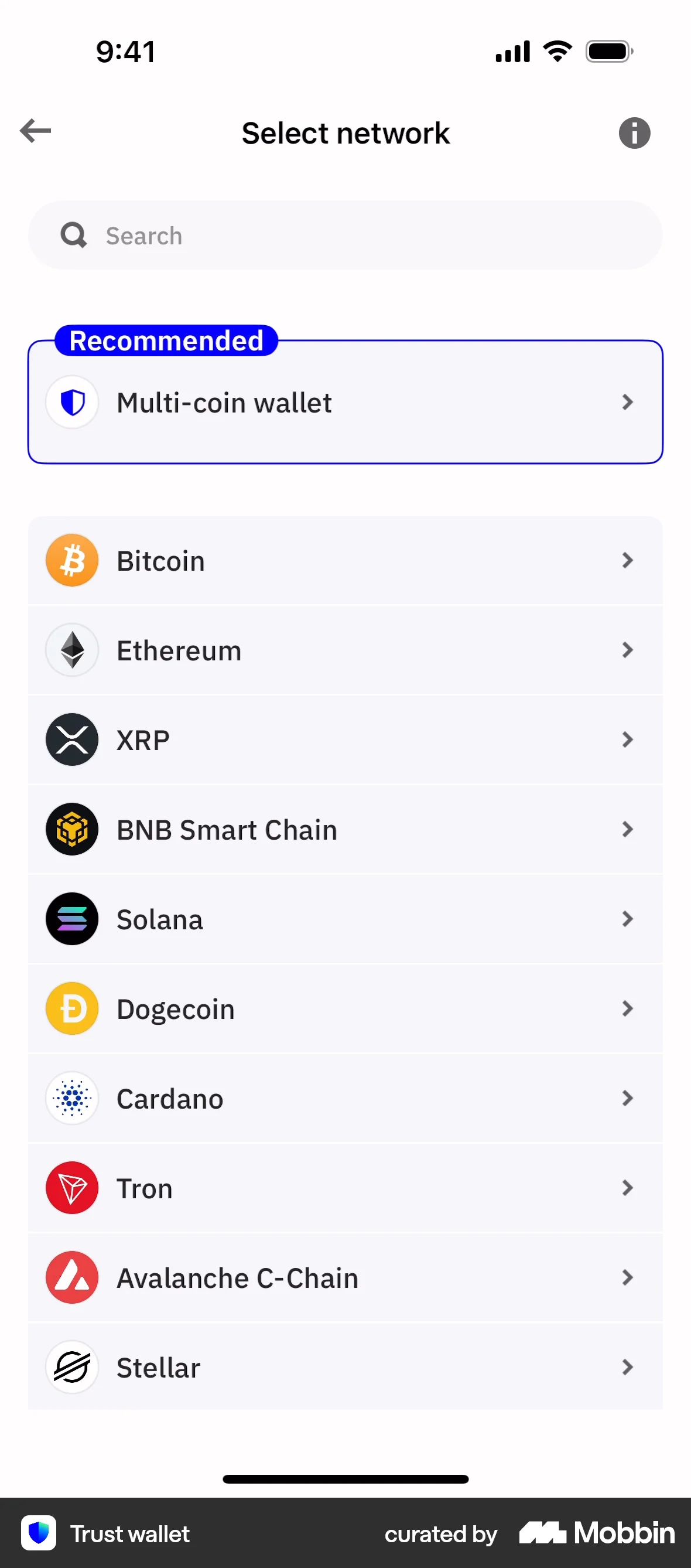 Trust Wallet iOS Crypto & Web3 App screen
