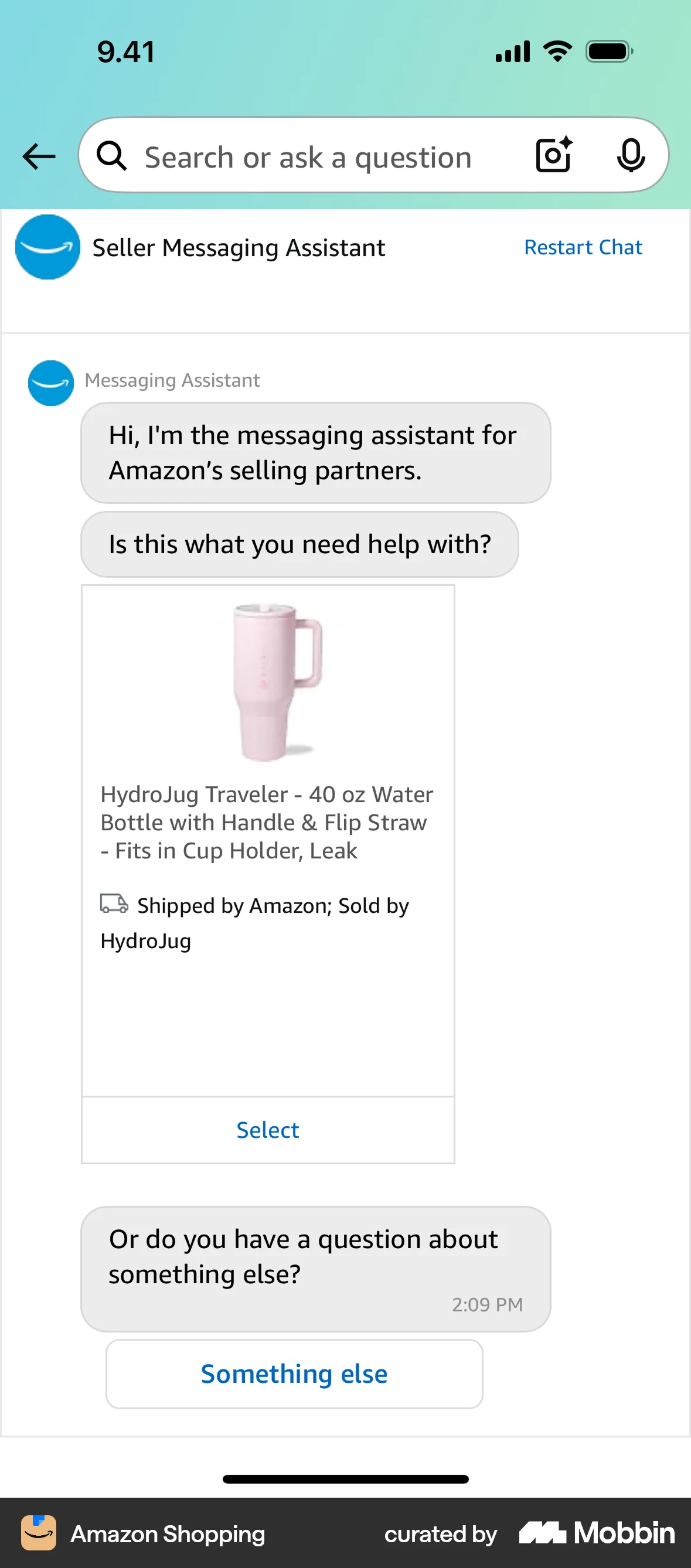 Amazon Shopping iOS Date & Time screen