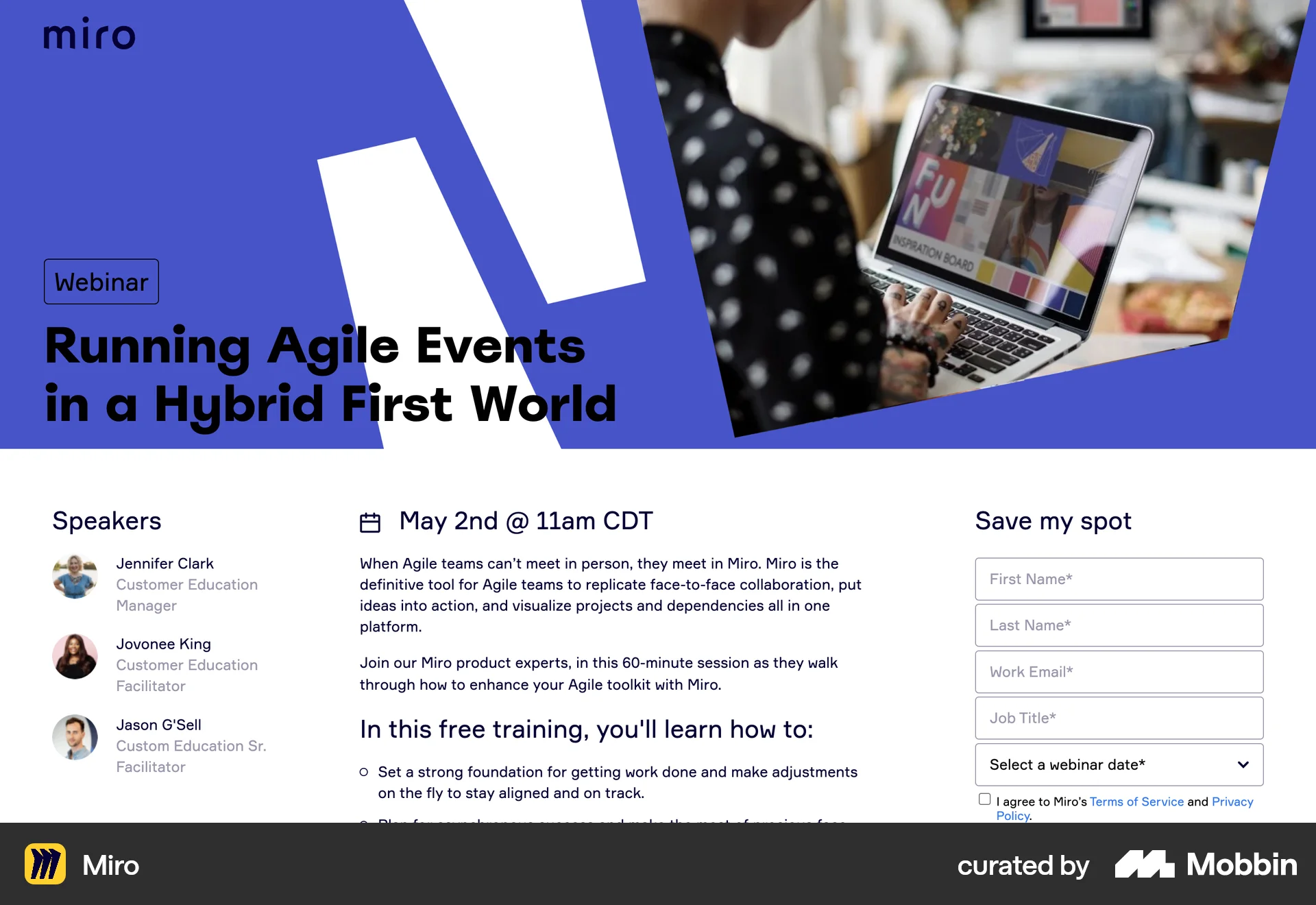 Miro Web Event Detail screen