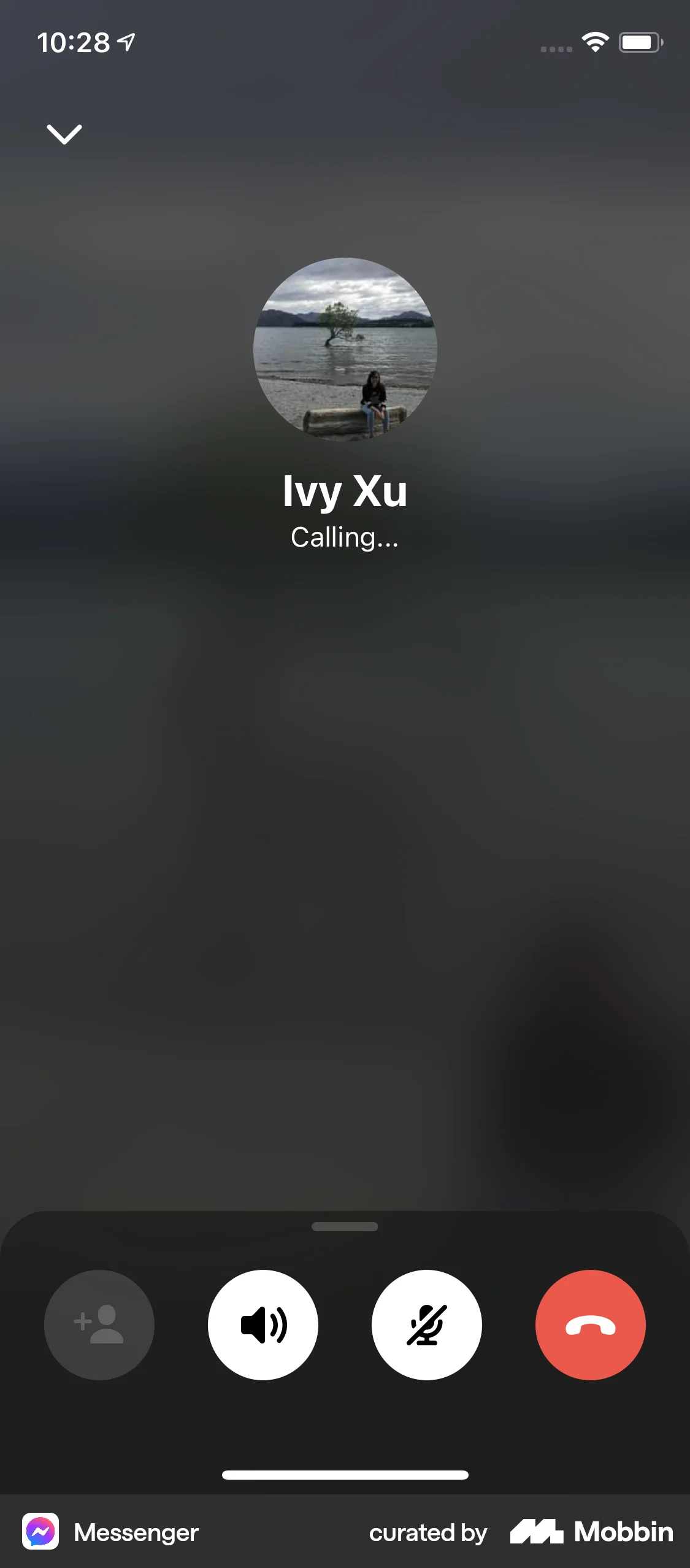 Messenger iOS Call screen