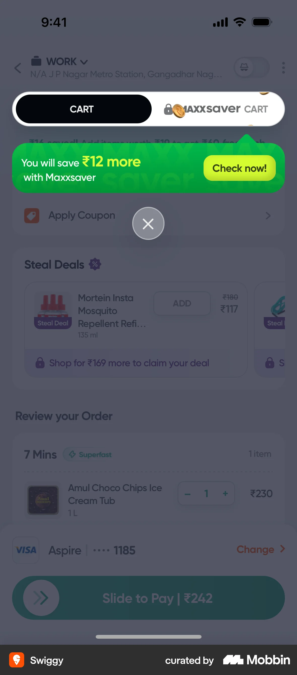 Swiggy iOS Feature Info screen