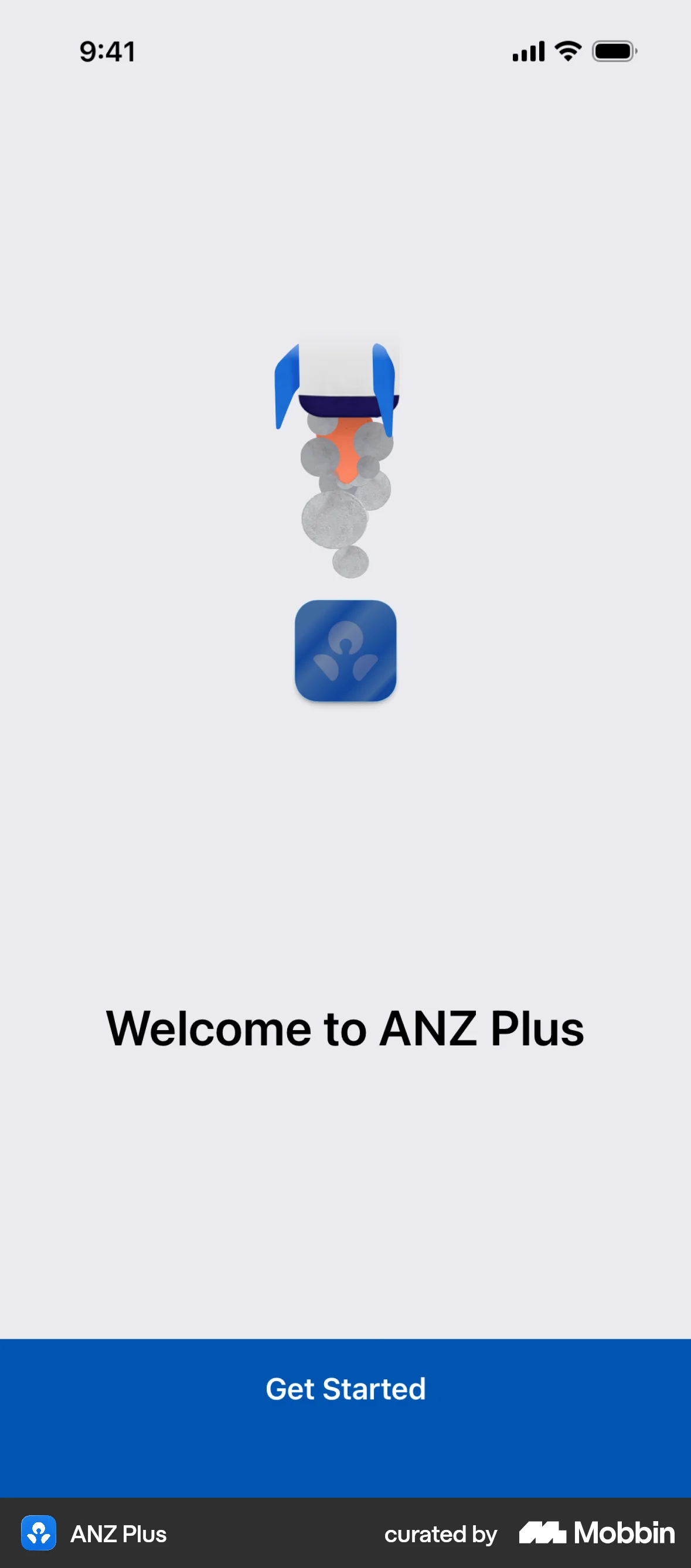 ANZ Plus Onboarding screen