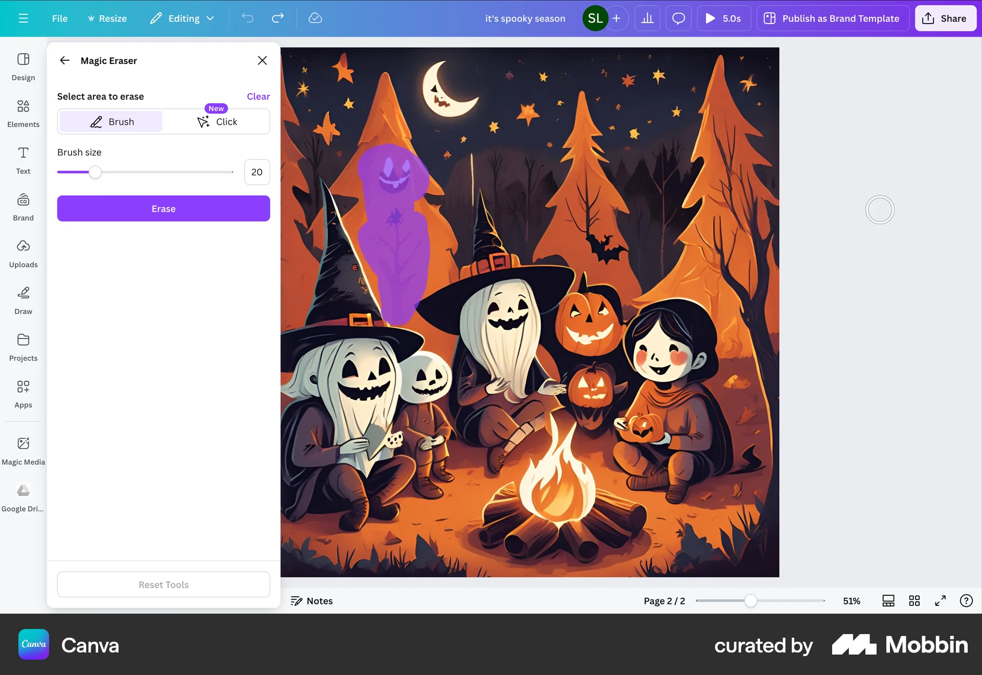 Canva Web Draw & Annotate screen