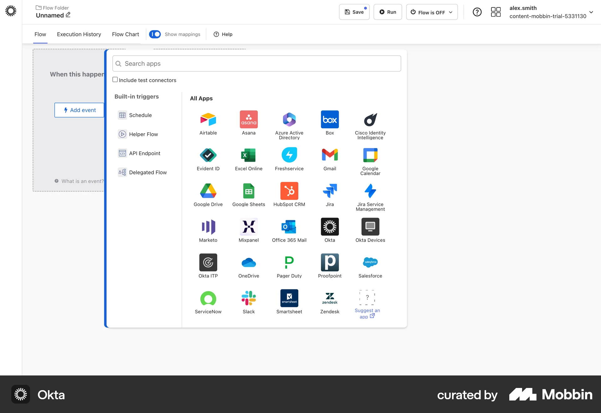 Okta Web screen containing Popover UI element