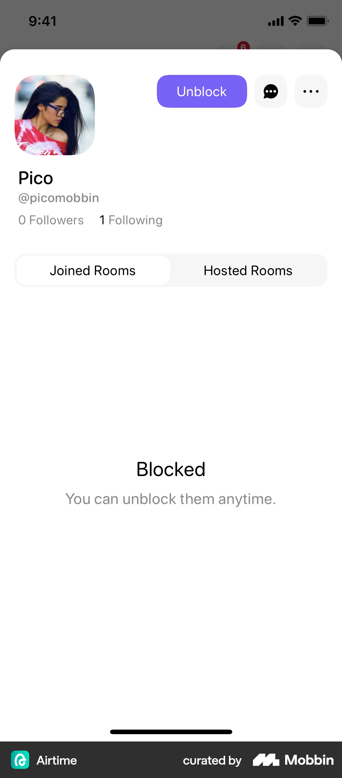 Airtime iOS Ban & Block screen