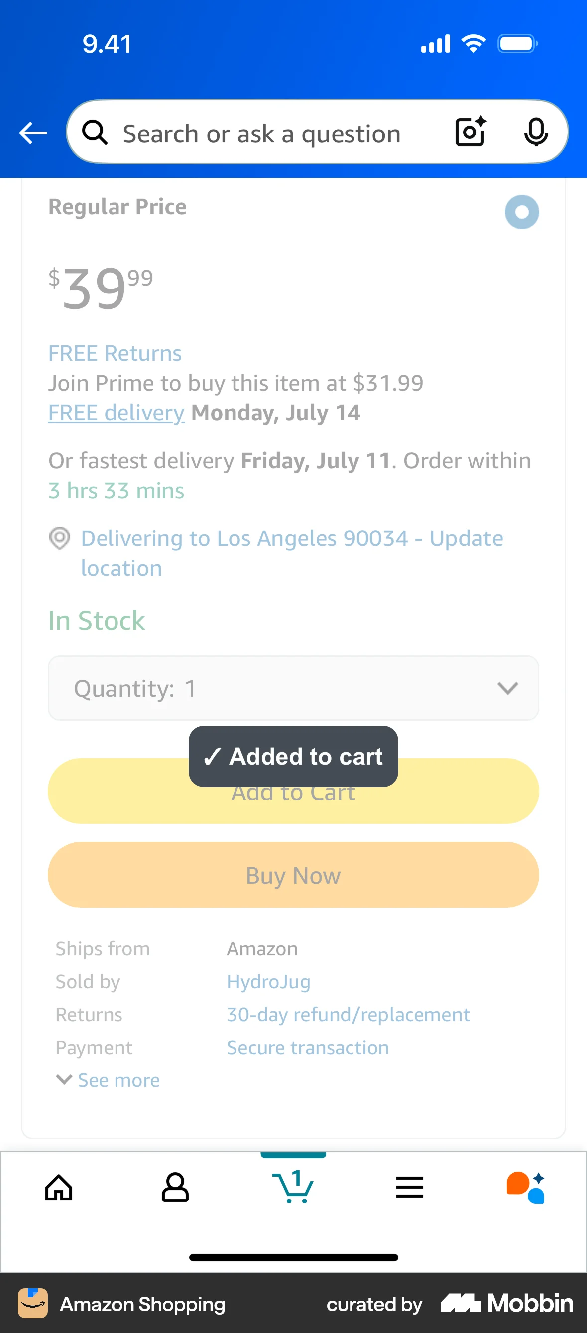 Amazon Shopping iOS Adding to cart Flow | Mobbin Amazon Shopping iOS Adding to cart Flow | Mobbin