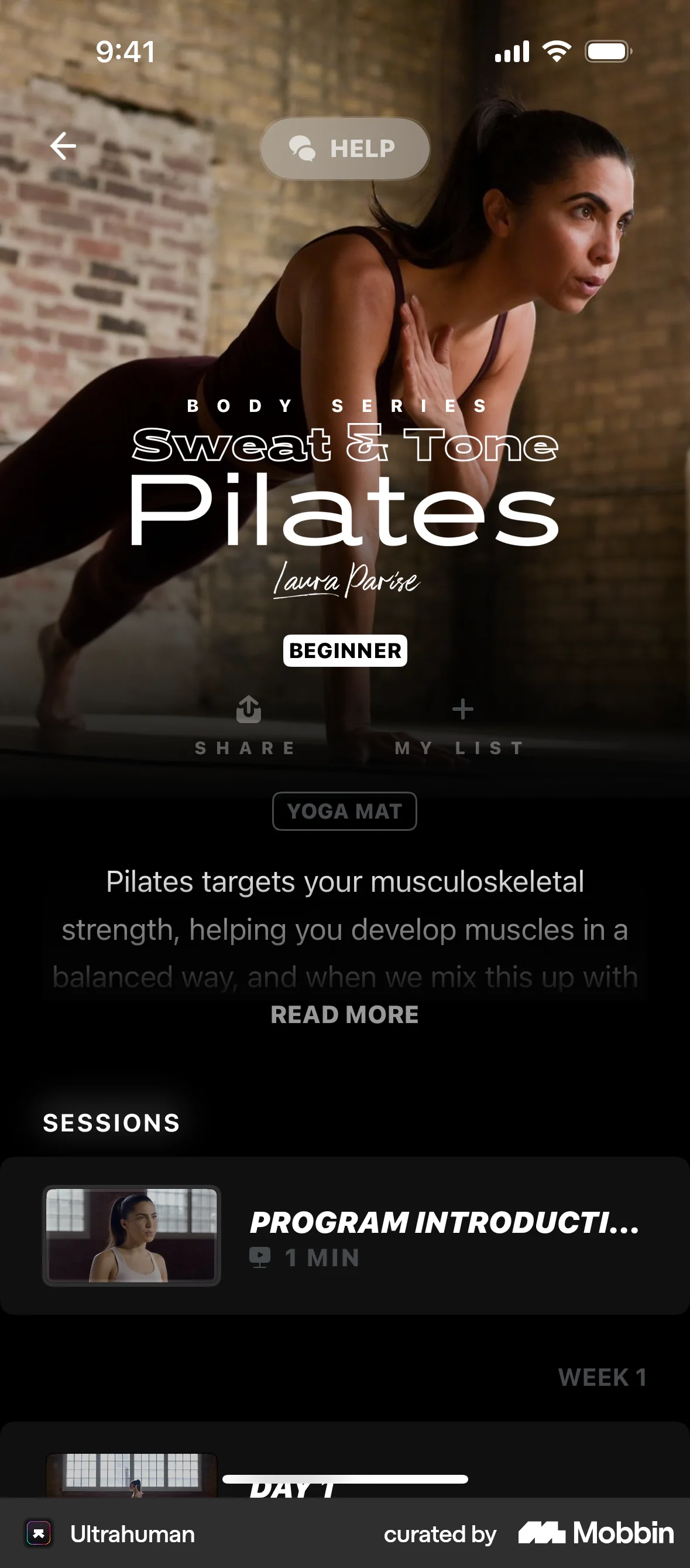 Ultrahuman iOS screen containing Toolbar UI element