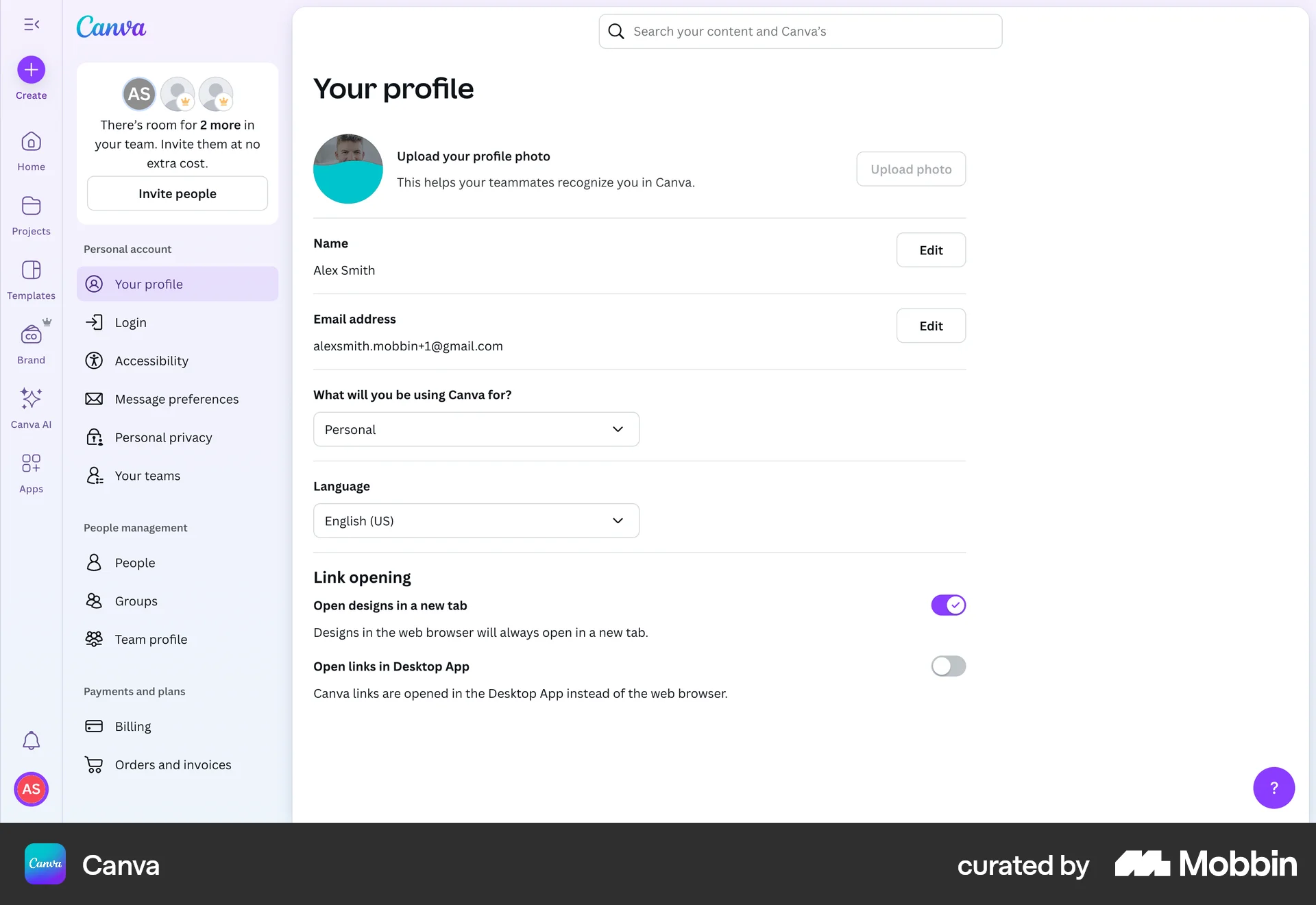 Canva Web Loading screen