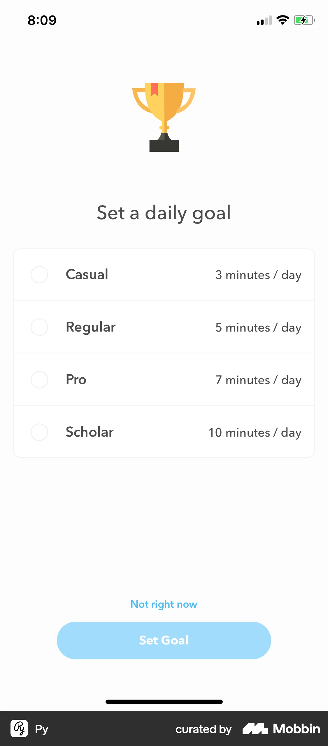 Py iOS Note Detail screen