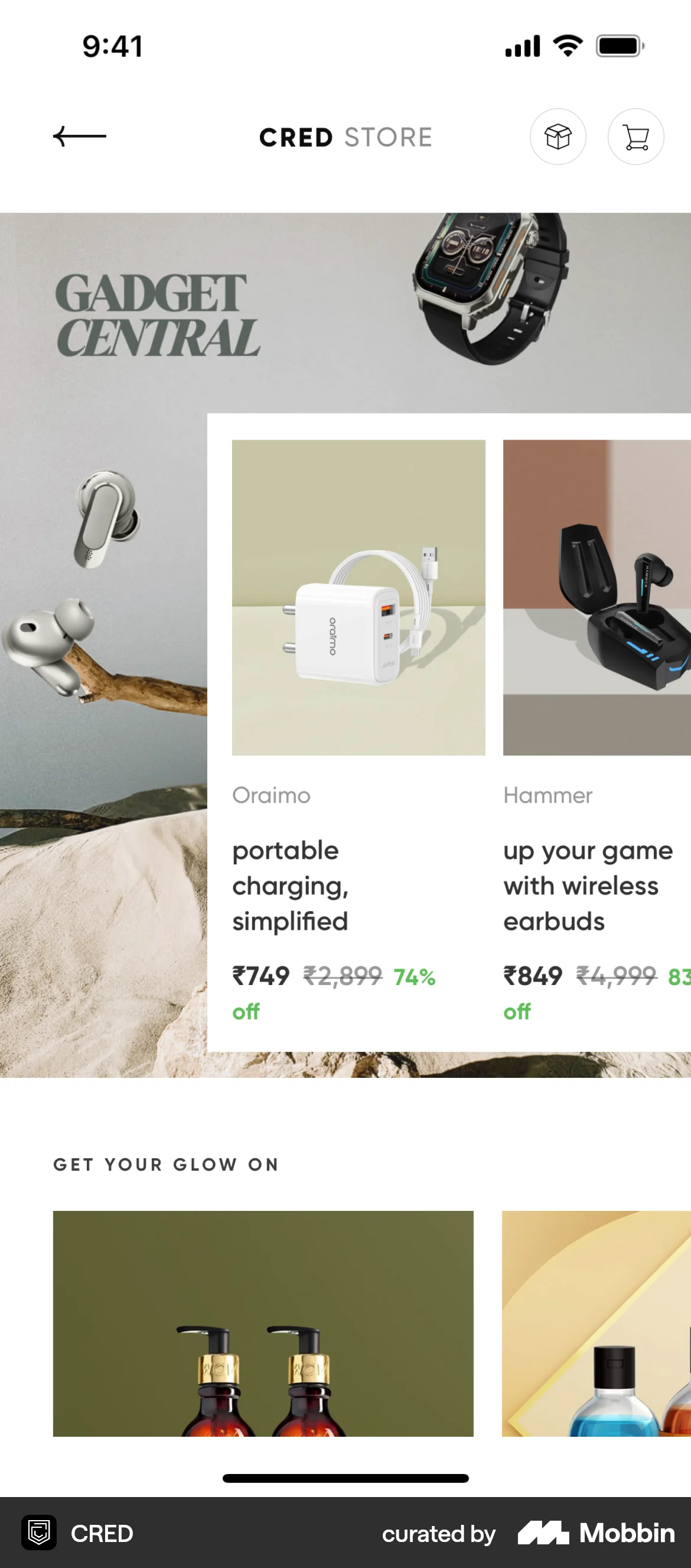 CRED iOS Shop & Storefront screen