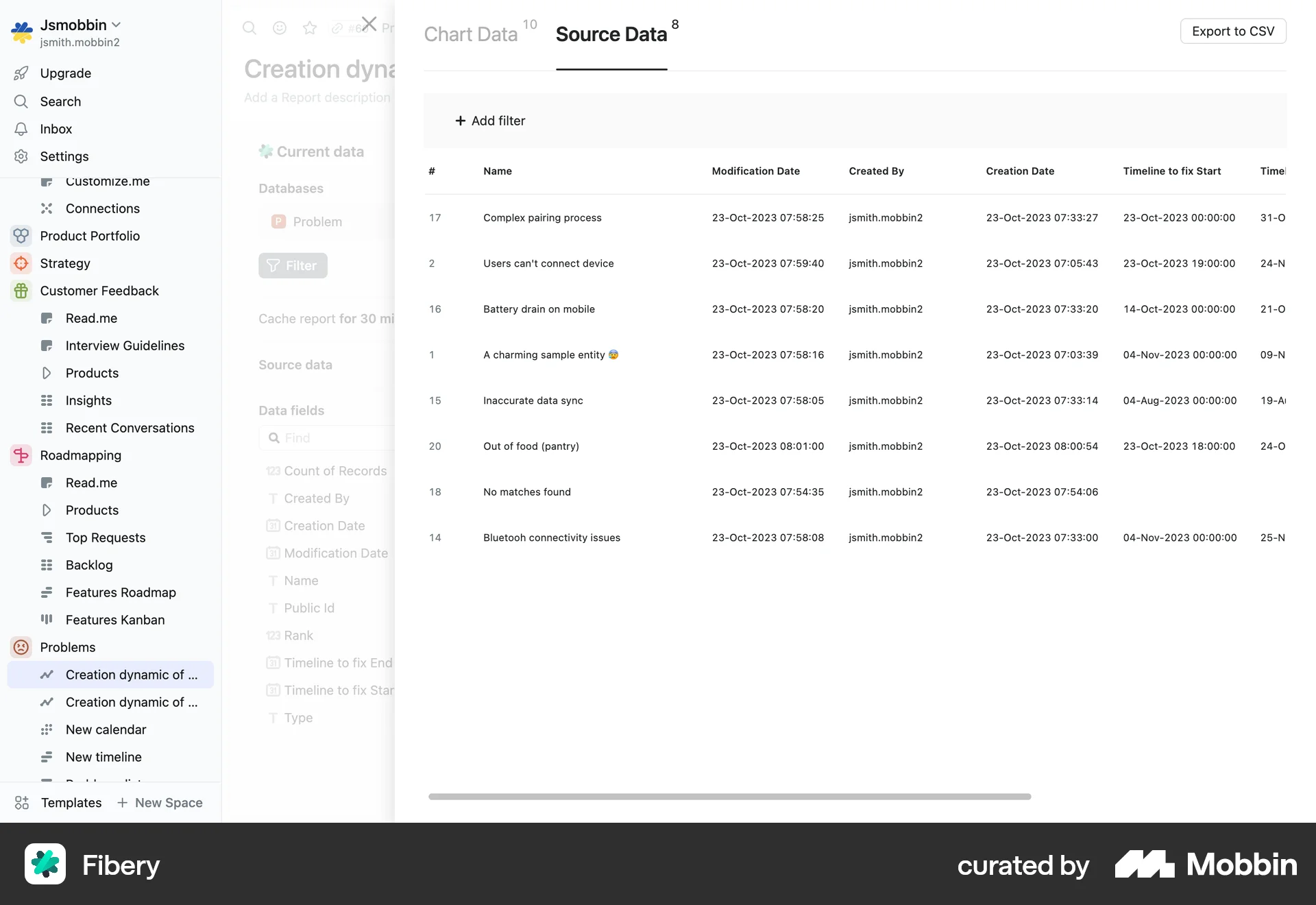 Fibery Web screen containing Table UI element