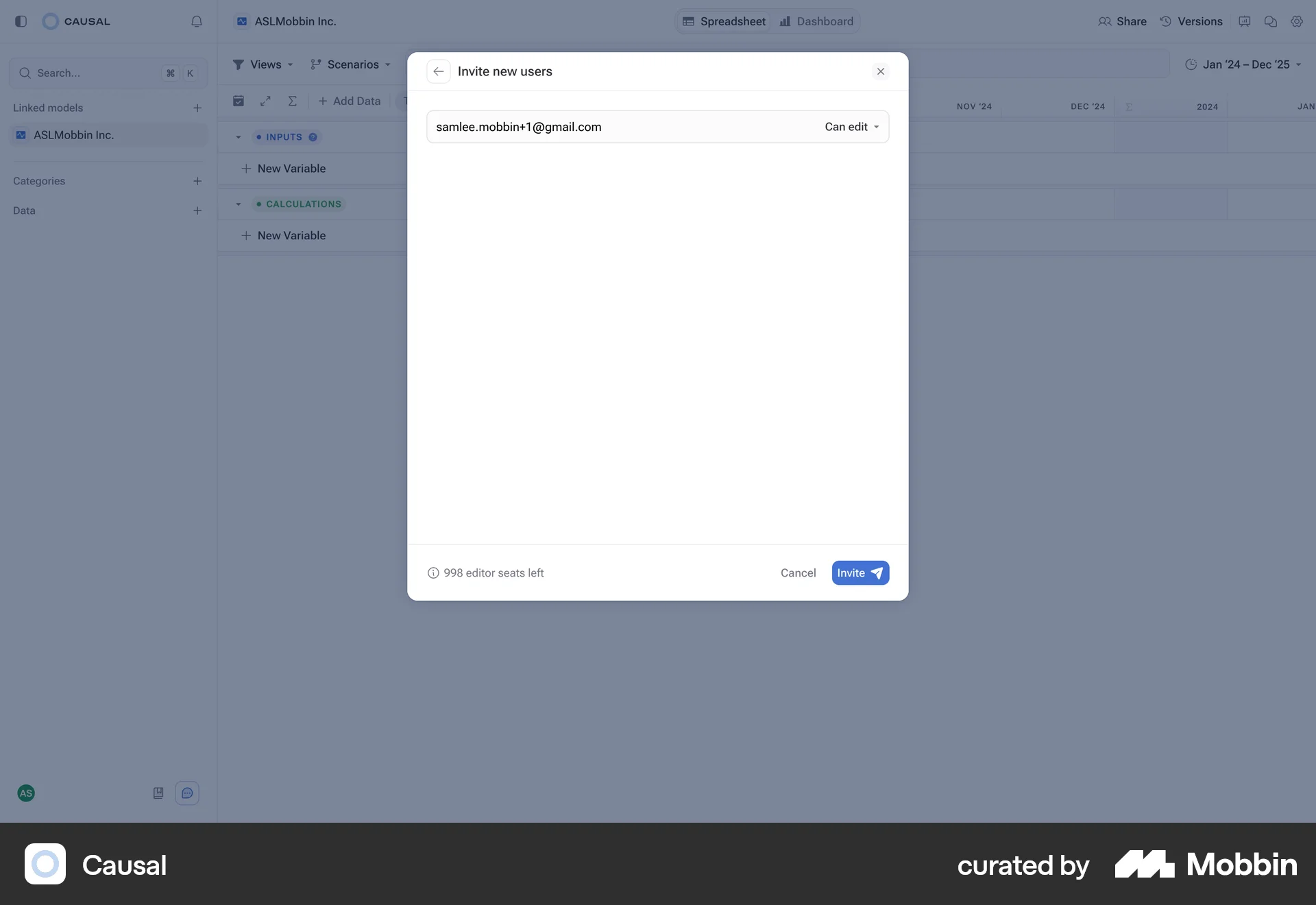 Causal Web Wallet & Balance screen